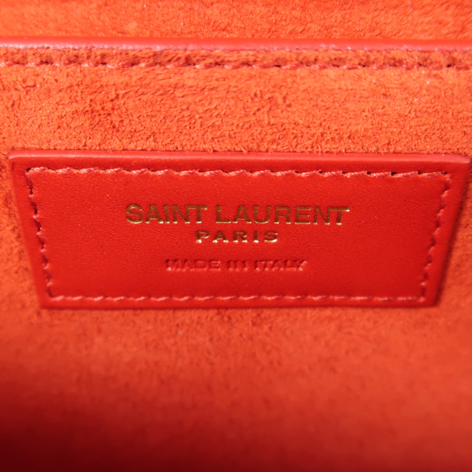 YVES SAINT LAURENT 牛皮皮革Kate Bag金扣鏈帶肩背袋