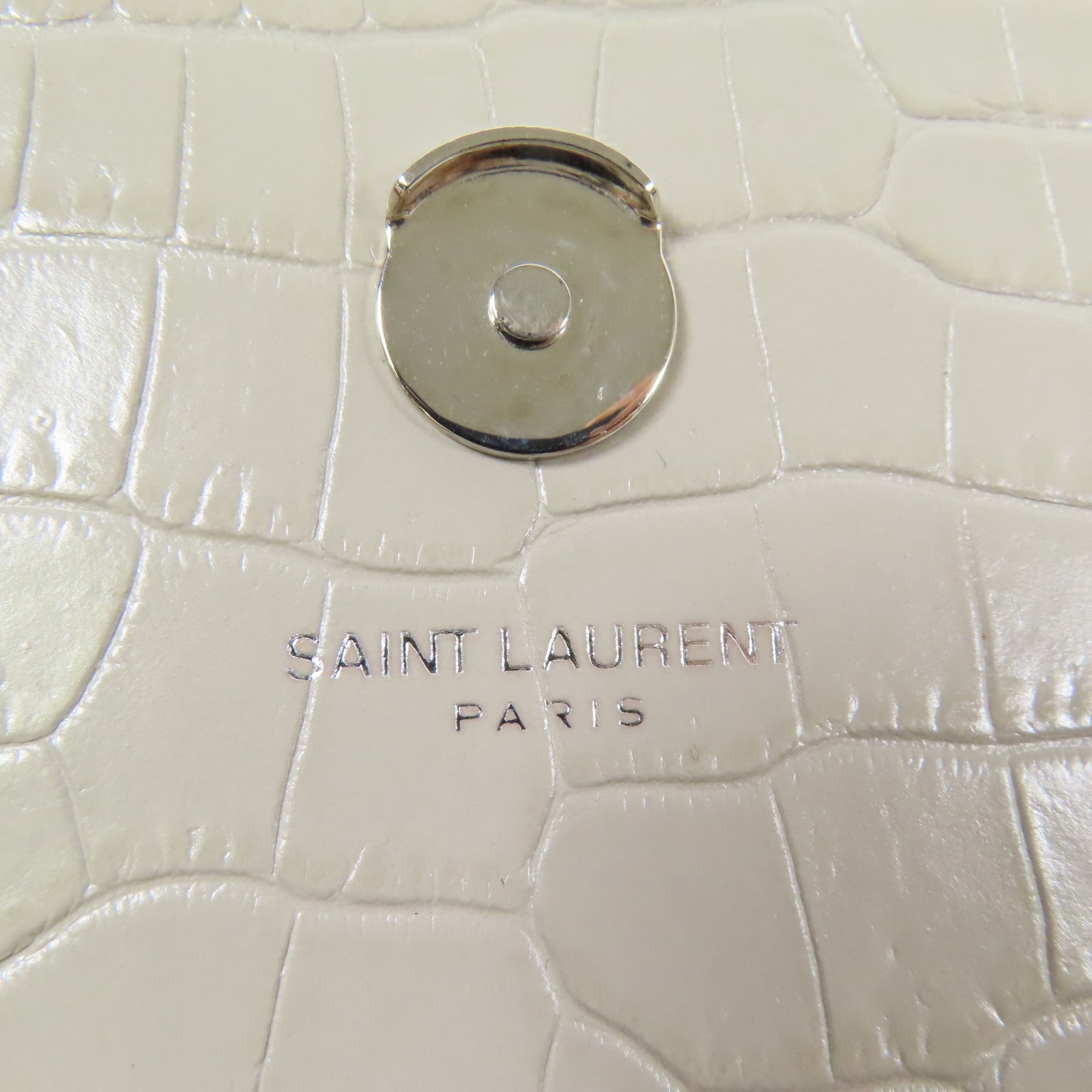SAINT LAURENT 牛皮皮革Kate Tassel銀扣鏈帶肩背袋
