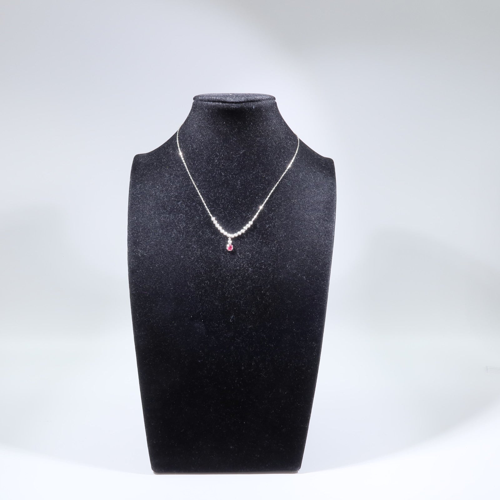JEWELRY 14K白金Ruby Diamond Necklace紅寶石/鑽石項鍊