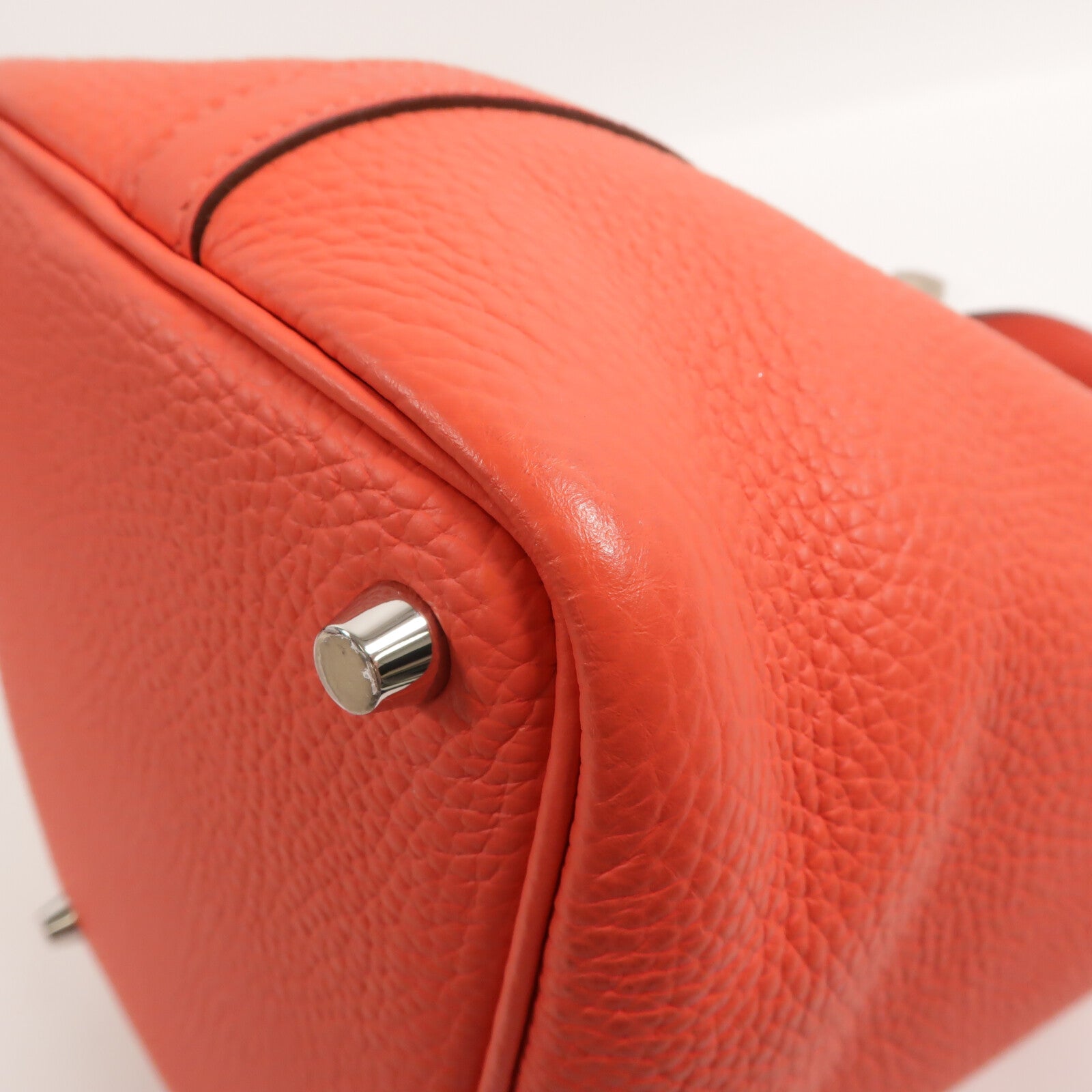 HERMES Clemence皮革Picotin PM手挽袋Rose Jaipur
