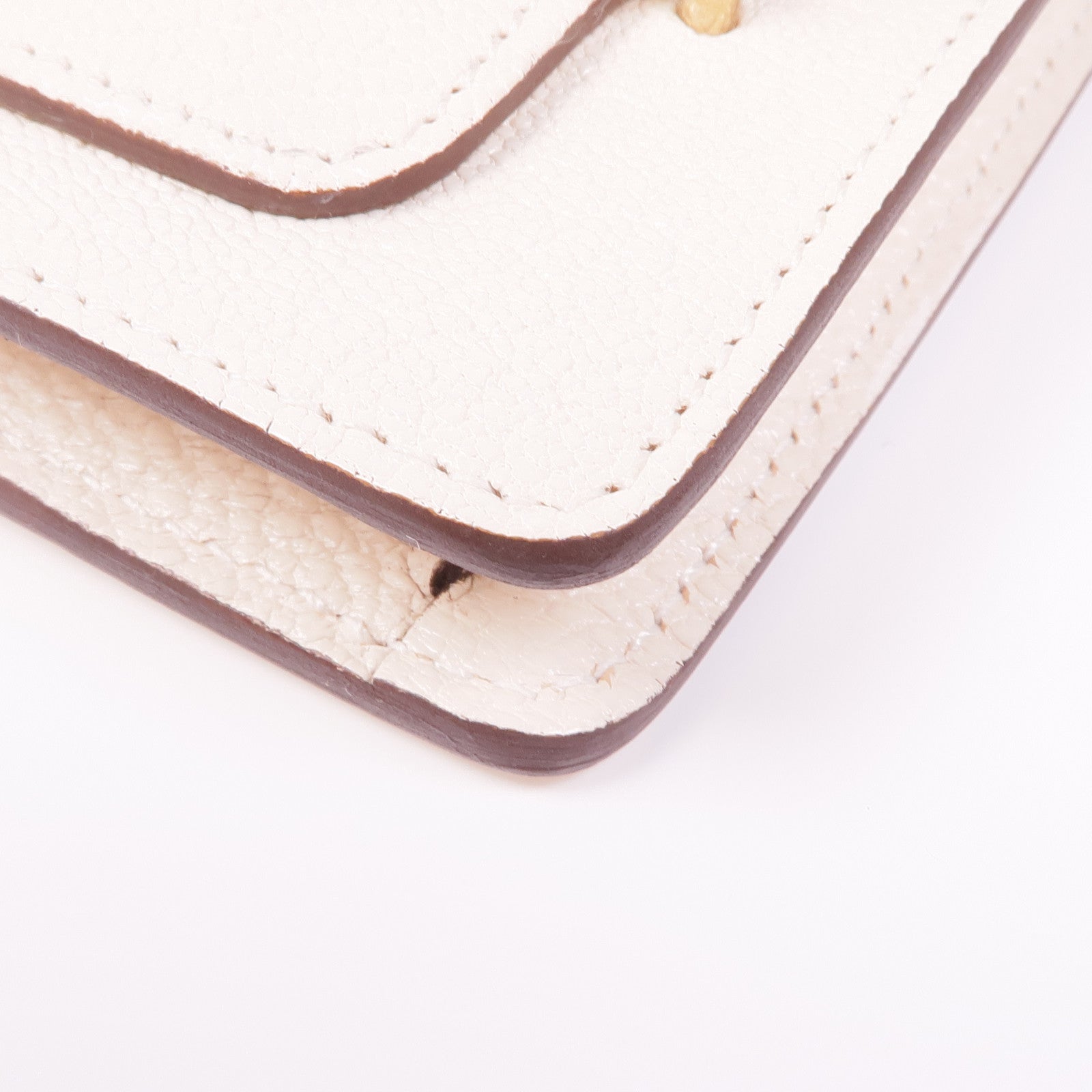 HERMES Chevre皮革Roulis Slim銀扣錢包Nata