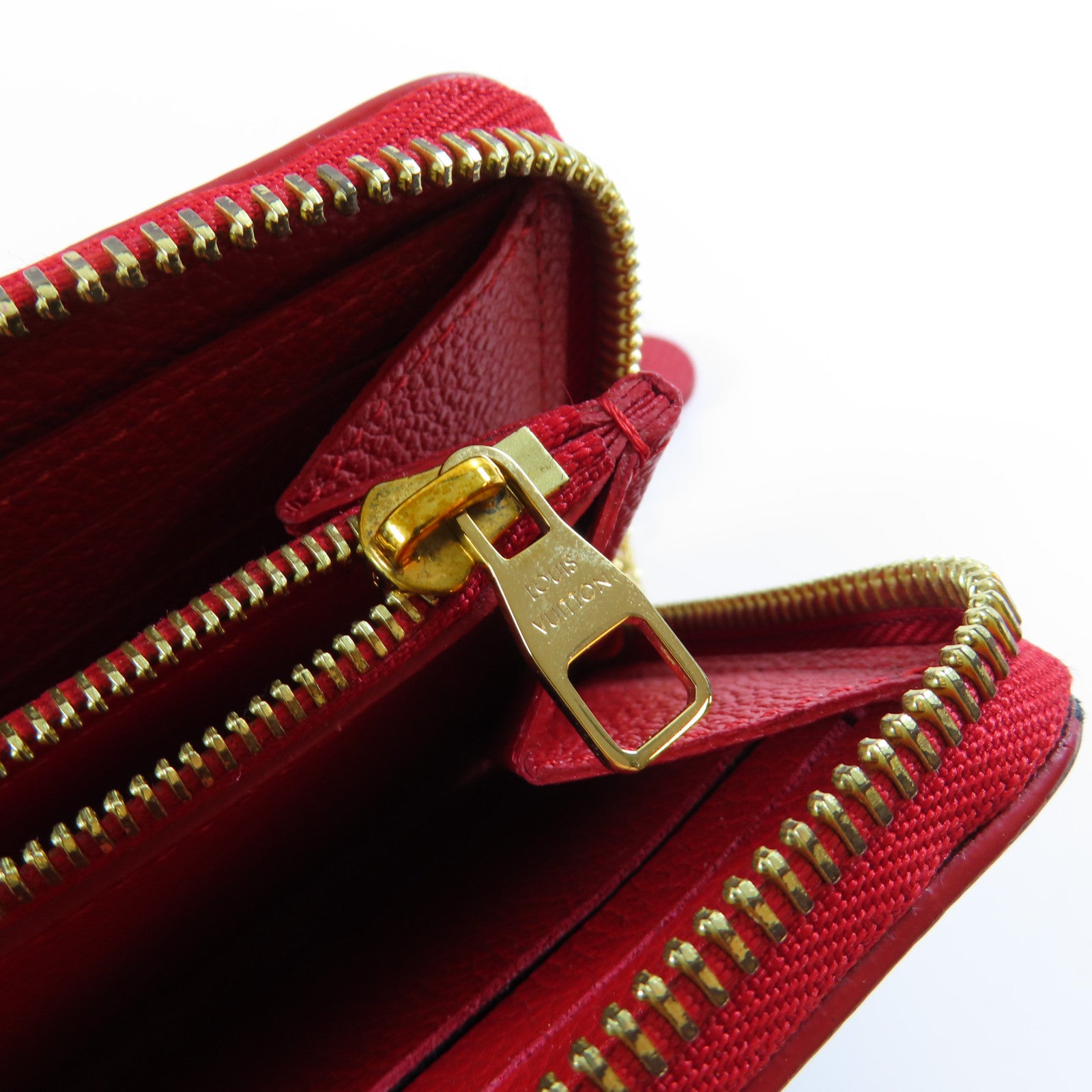 LOUIS VUITTON **【激減優惠】Monogram Empreinte Long Wallet金扣長錢包深藍色/紅色