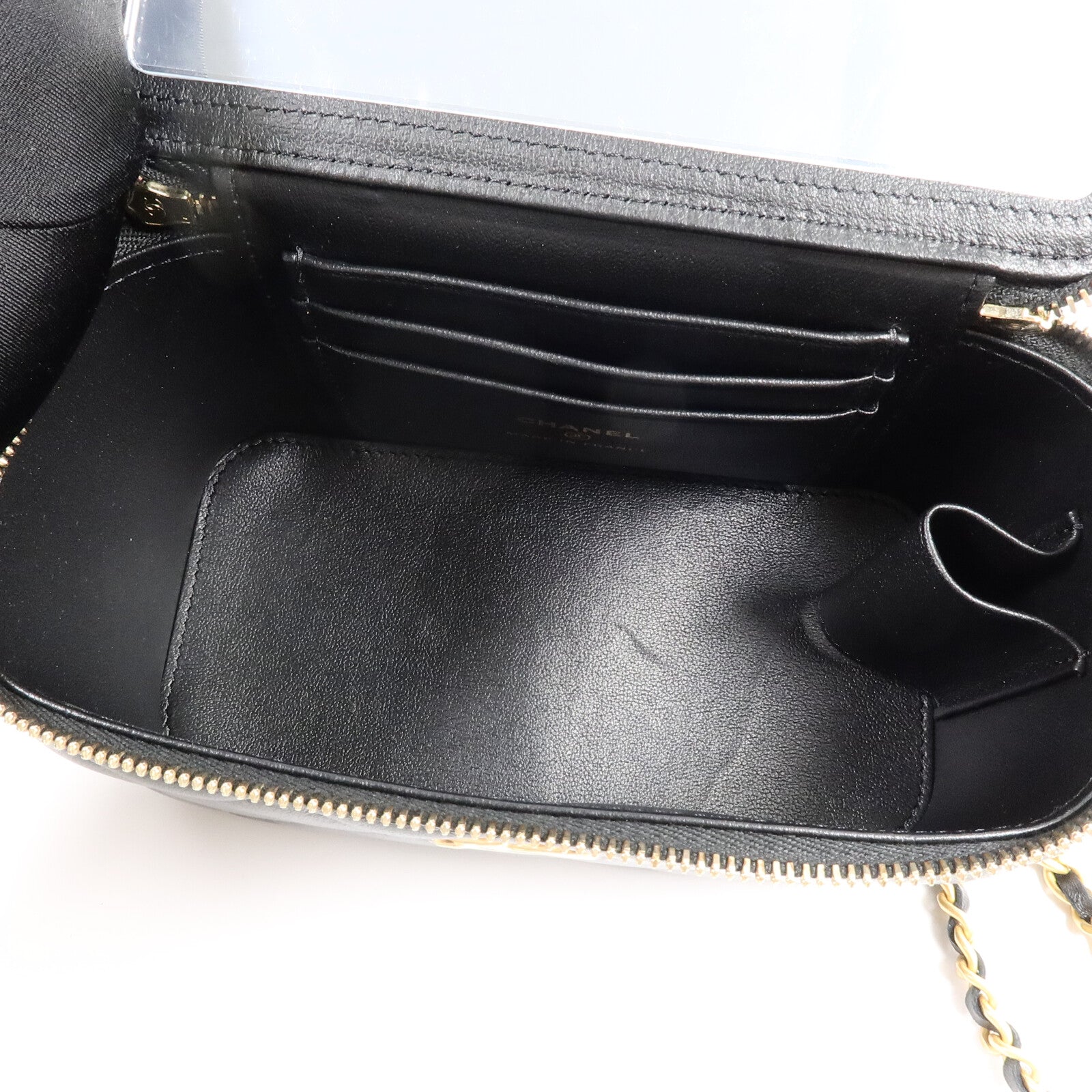 CHANEL 羊皮皮革Vanity Case With Top Handle手挽肩背兩用袋