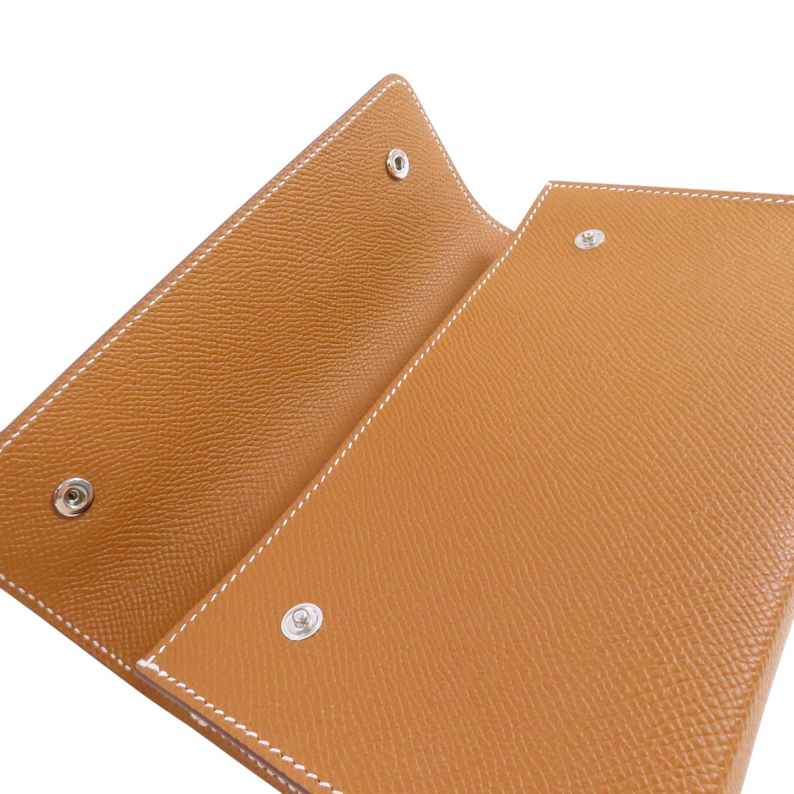 HERMES Epsom皮革Snap Wallet Shoulder Bag銀扣肩背袋