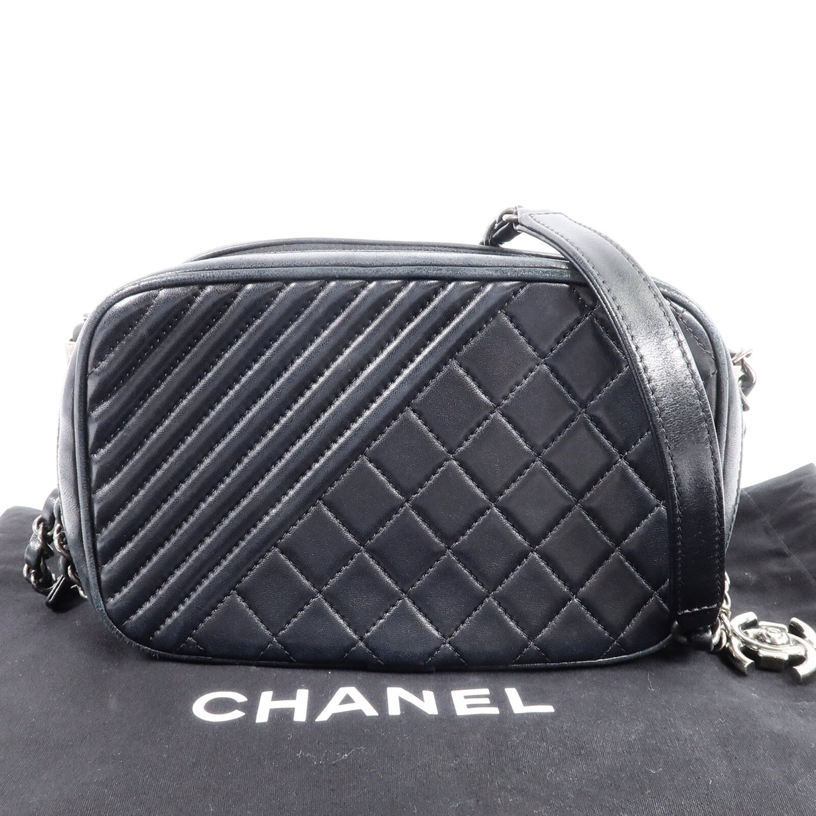 CHANEL 牛皮皮革Shoulder Bag鏈帶肩背袋