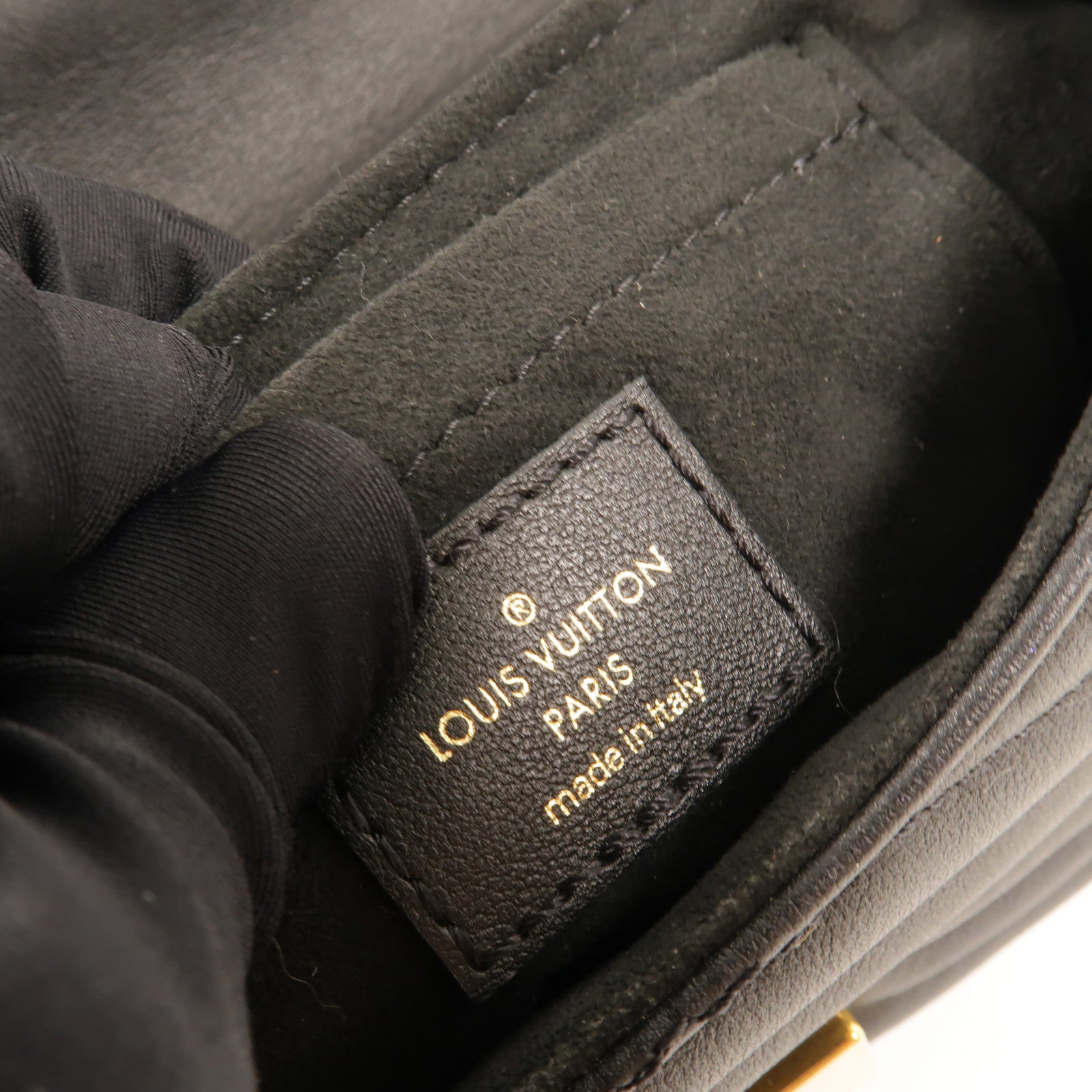 LOUIS VUITTON 牛皮皮革New Wave PM鏈帶手挽肩背兩用袋