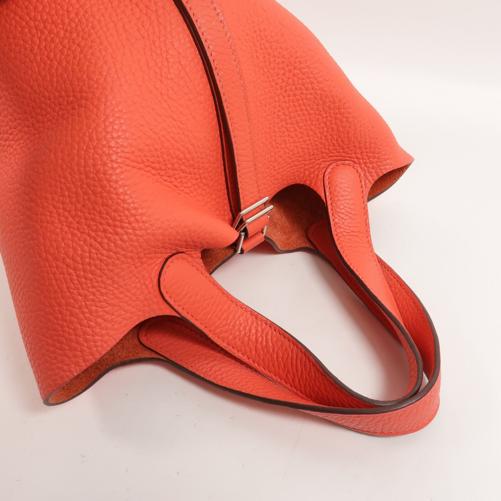 HERMES Clemence皮革Picotin PM手挽袋Rose Jaipur