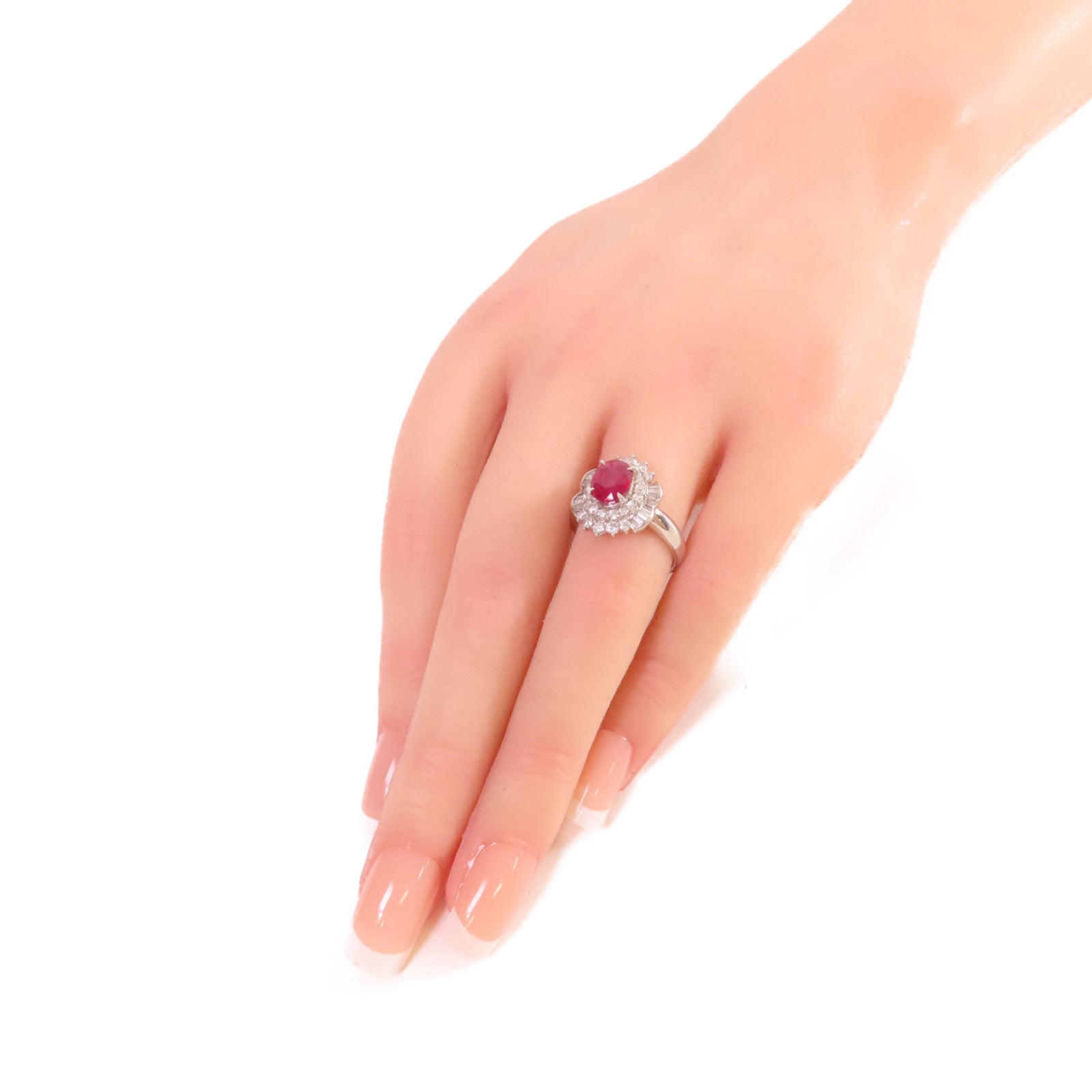 JEWELRY 【激減優惠】PT900鉑金/2.13ct紅寶石/0.84ct鑽石Ruby Ring戒指US#5.5