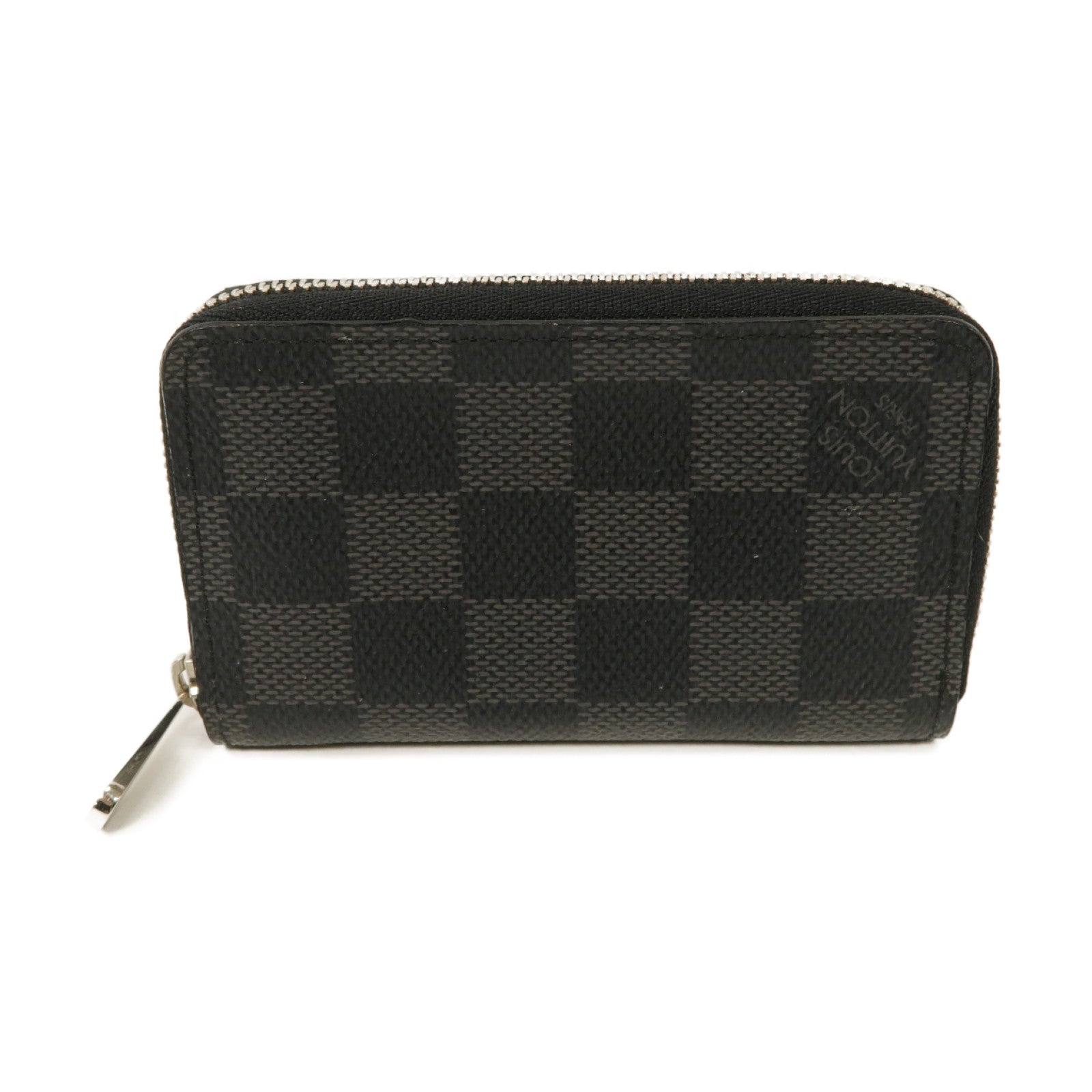 LOUIS VUITTON 【清倉大減價】Damier Graphite Card Case银扣卡片套黑色