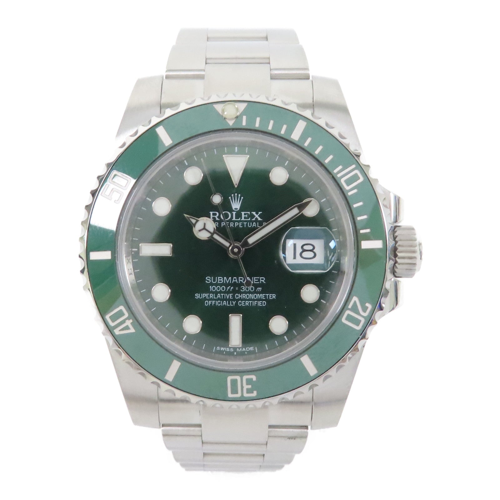 ROLEX Submariner Date不鏽鋼手錶自動機芯綠色