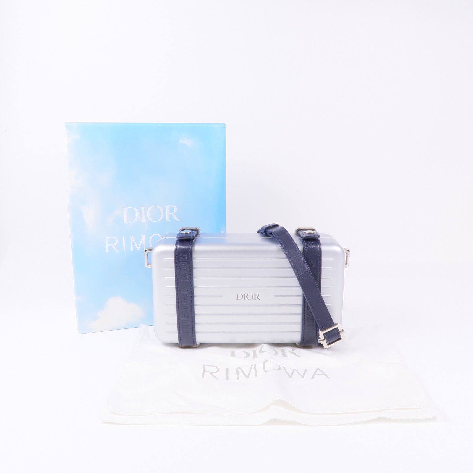 RIMOWA 鋁合金Rimowa x Dior Personal Clutch銀扣肩背袋