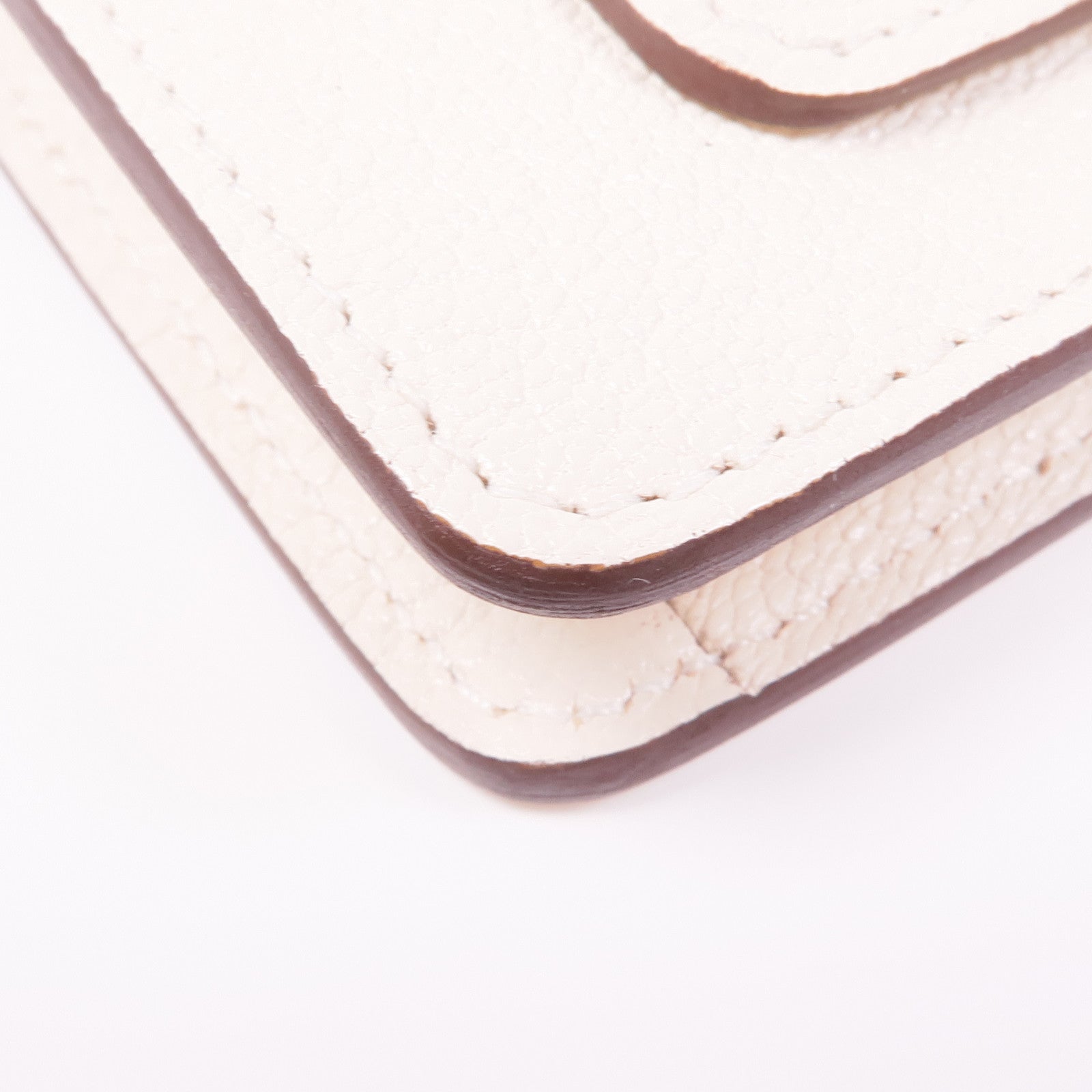 HERMES Chevre皮革Roulis Slim銀扣錢包Nata