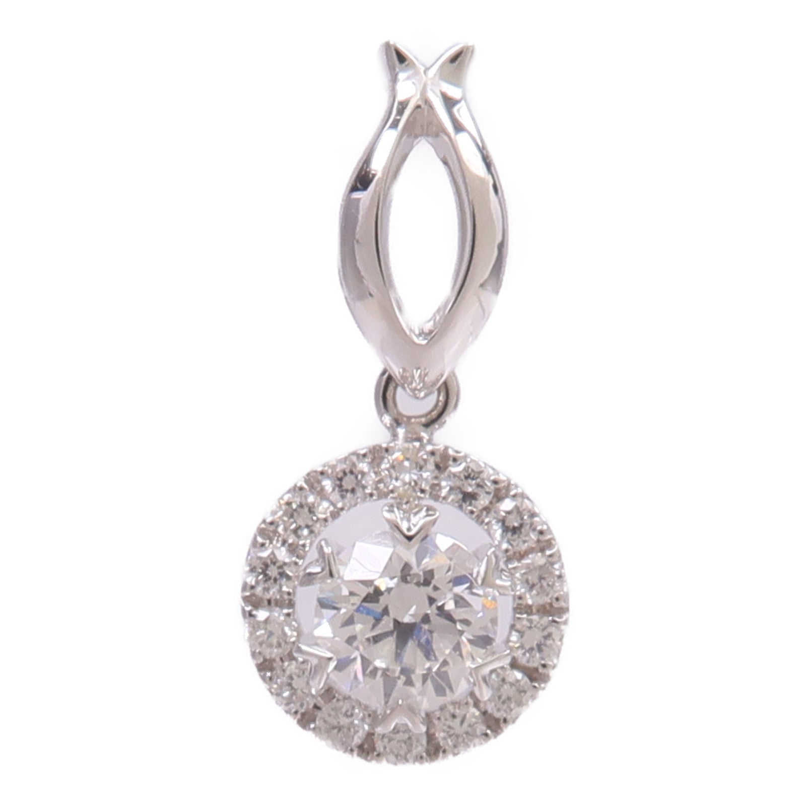 JEWELRY 18K白金Diamond Pendant Top鑽石吊墜