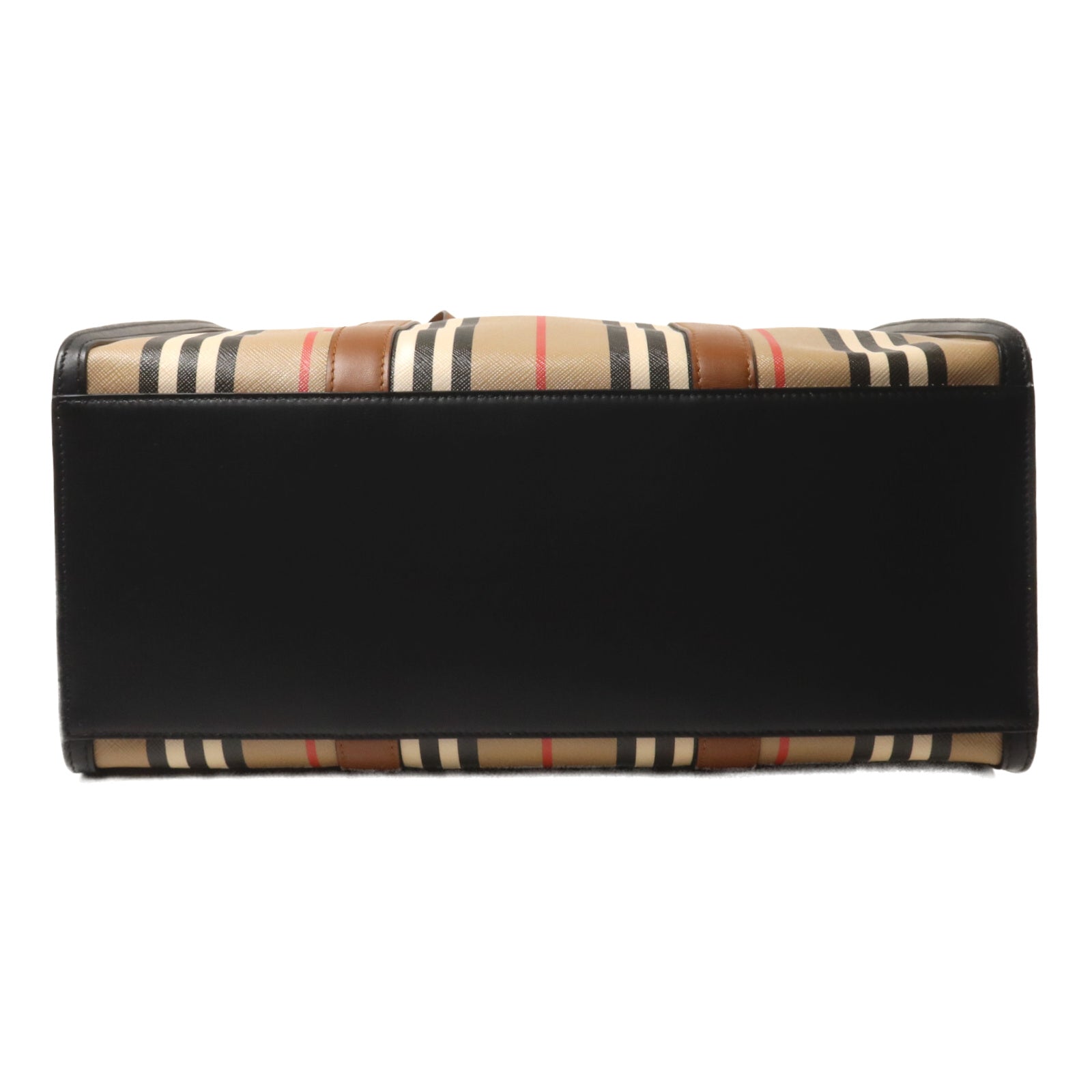 BURBERRY 塗層帆布Icon Stripe手挽袋