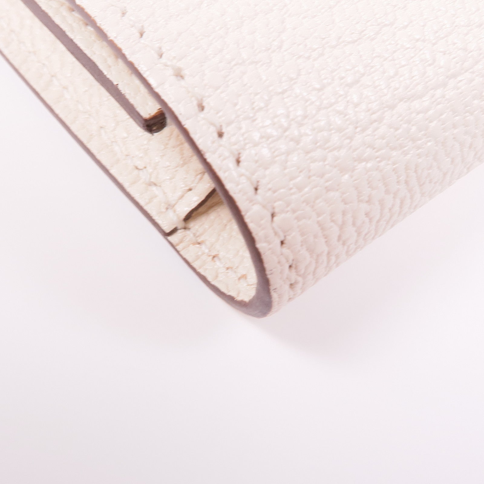 HERMES 【激減優惠】Chevre皮革Roulis Slim銀扣錢包Nata