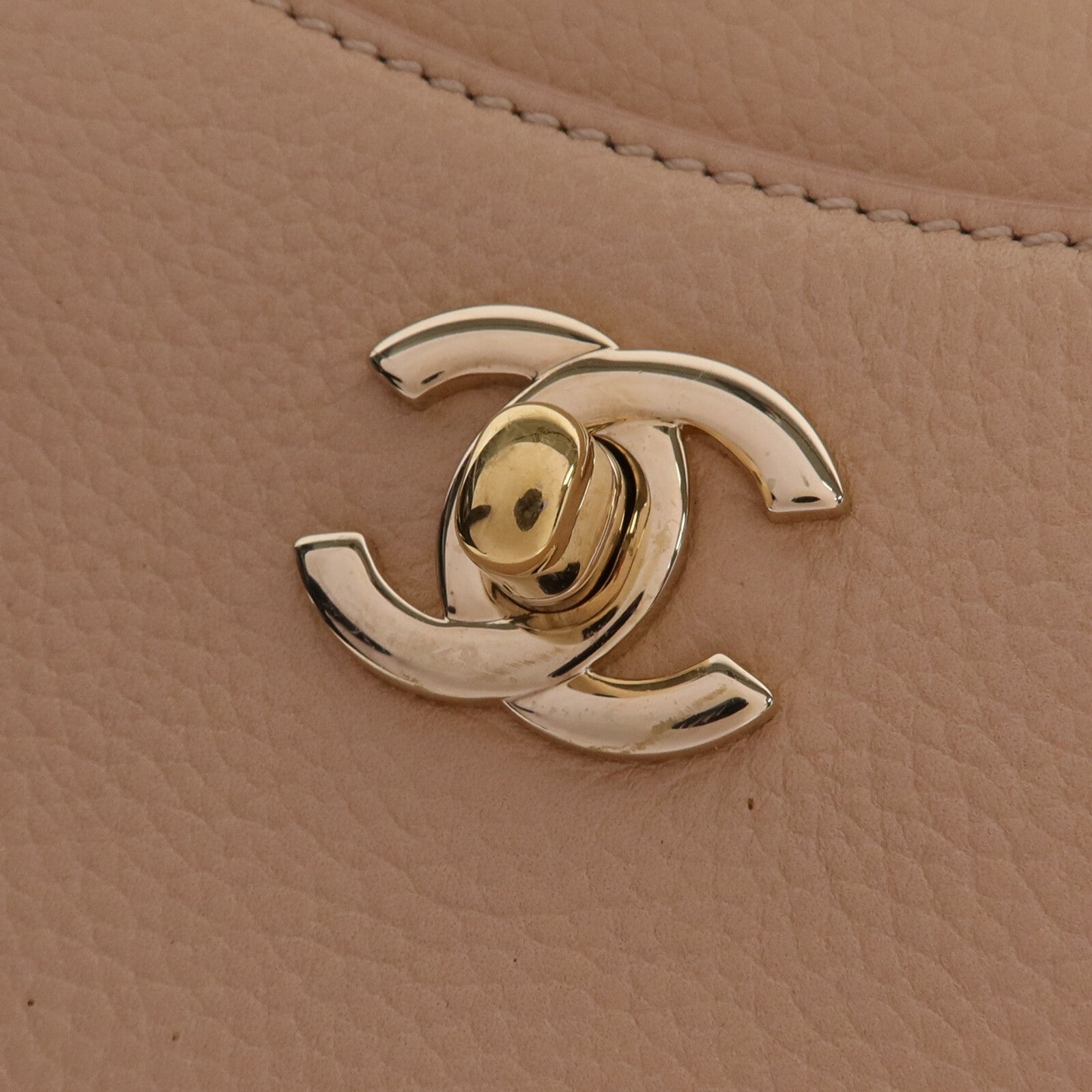 CHANEL 牛皮皮革2 Way Shoulder Bag金扣手挽肩背兩用袋