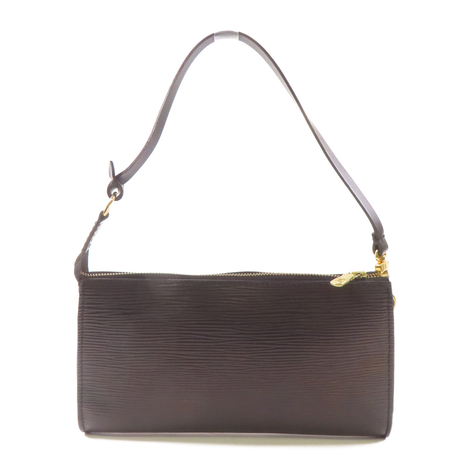 LOUIS VUITTON Epi Pochette Accessories Pouch金扣手挽袋黑色