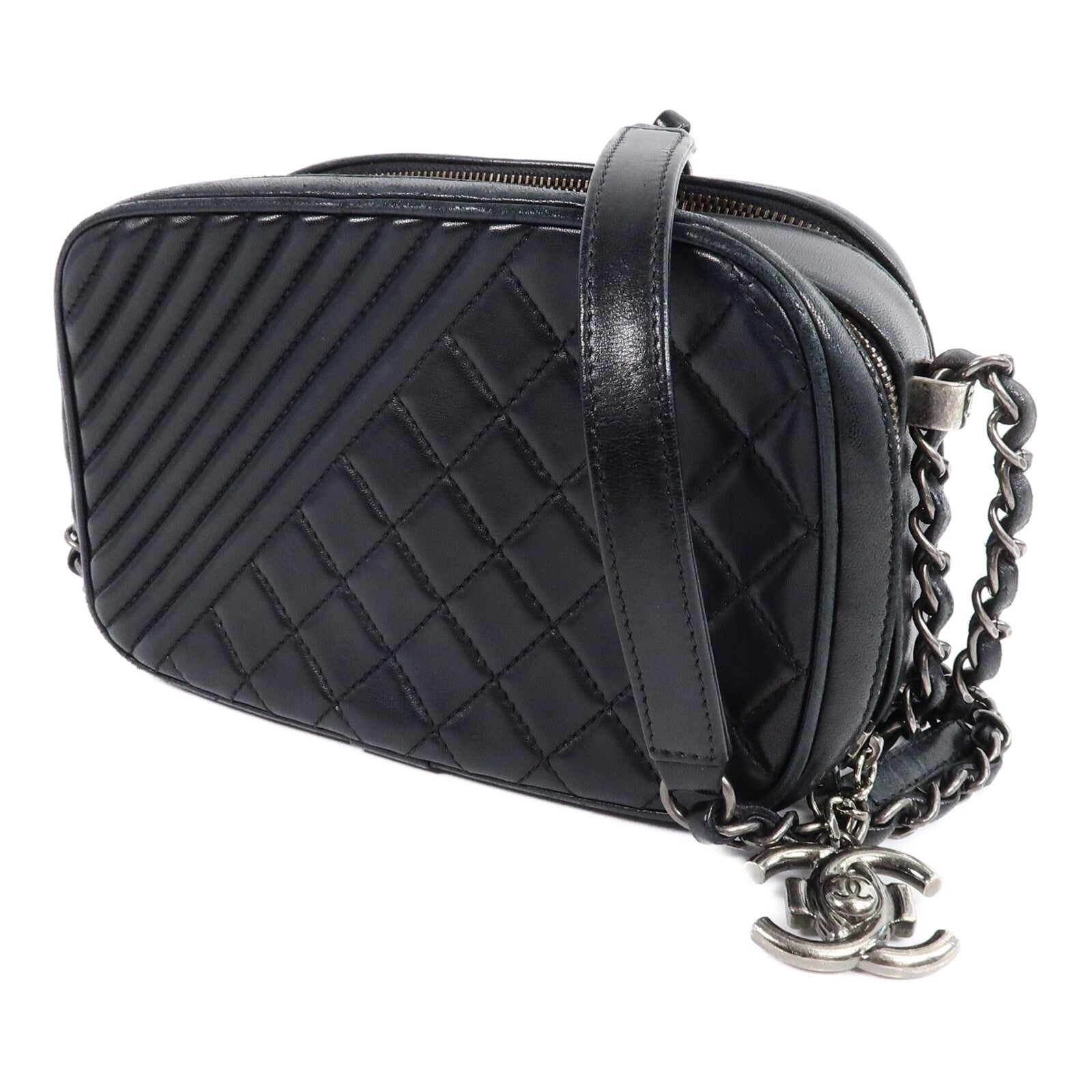 CHANEL 牛皮皮革Shoulder Bag鏈帶肩背袋