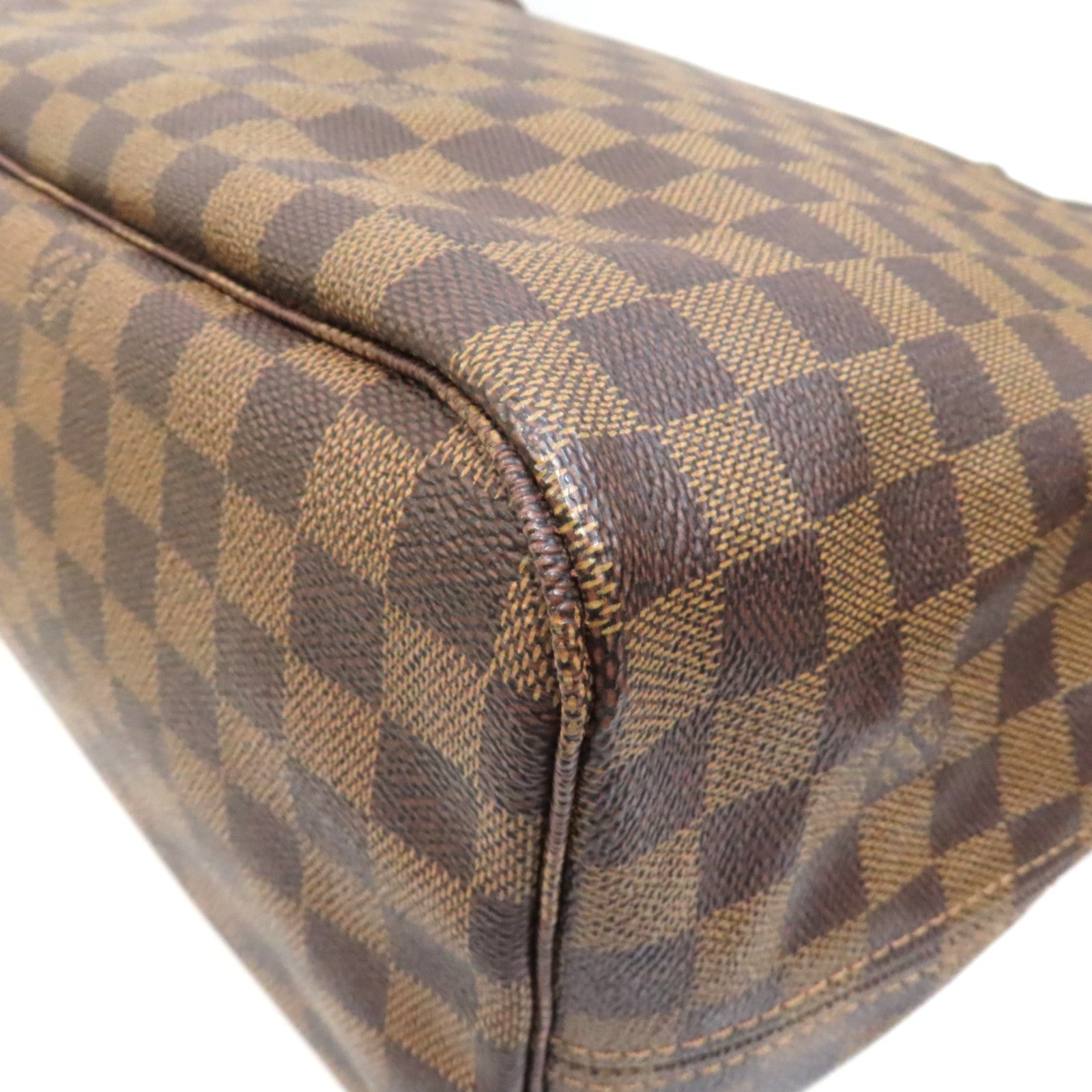 LOUIS VUITTON 【激減優惠】Damier Neverfull GM金扣手挽袋啡色