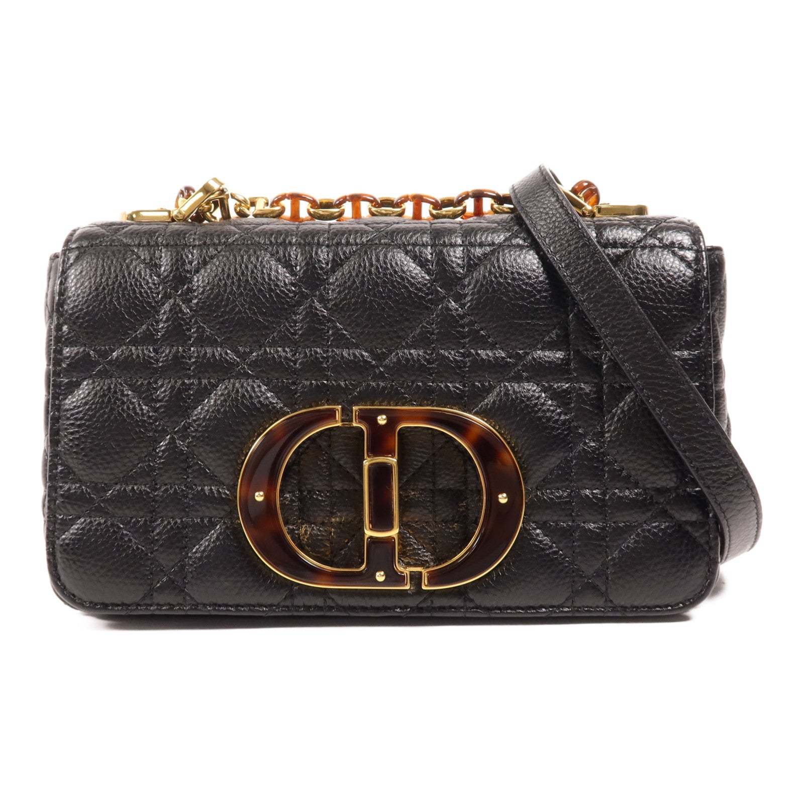 Dior 羊皮皮革Caro Small金扣肩背袋