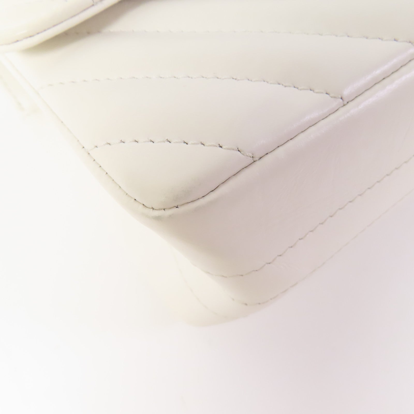 CHANEL 牛皮皮革2.55 20cm金扣鏈帶肩背袋