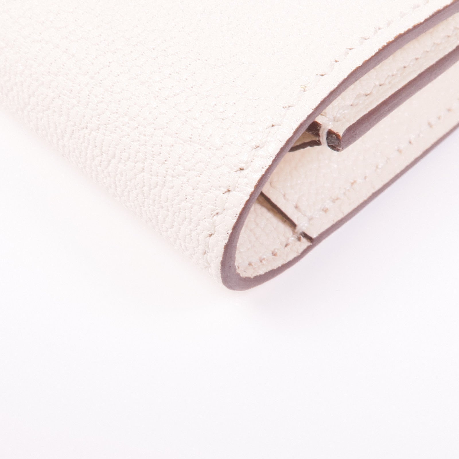 HERMES Chevre皮革Roulis Slim銀扣錢包Nata