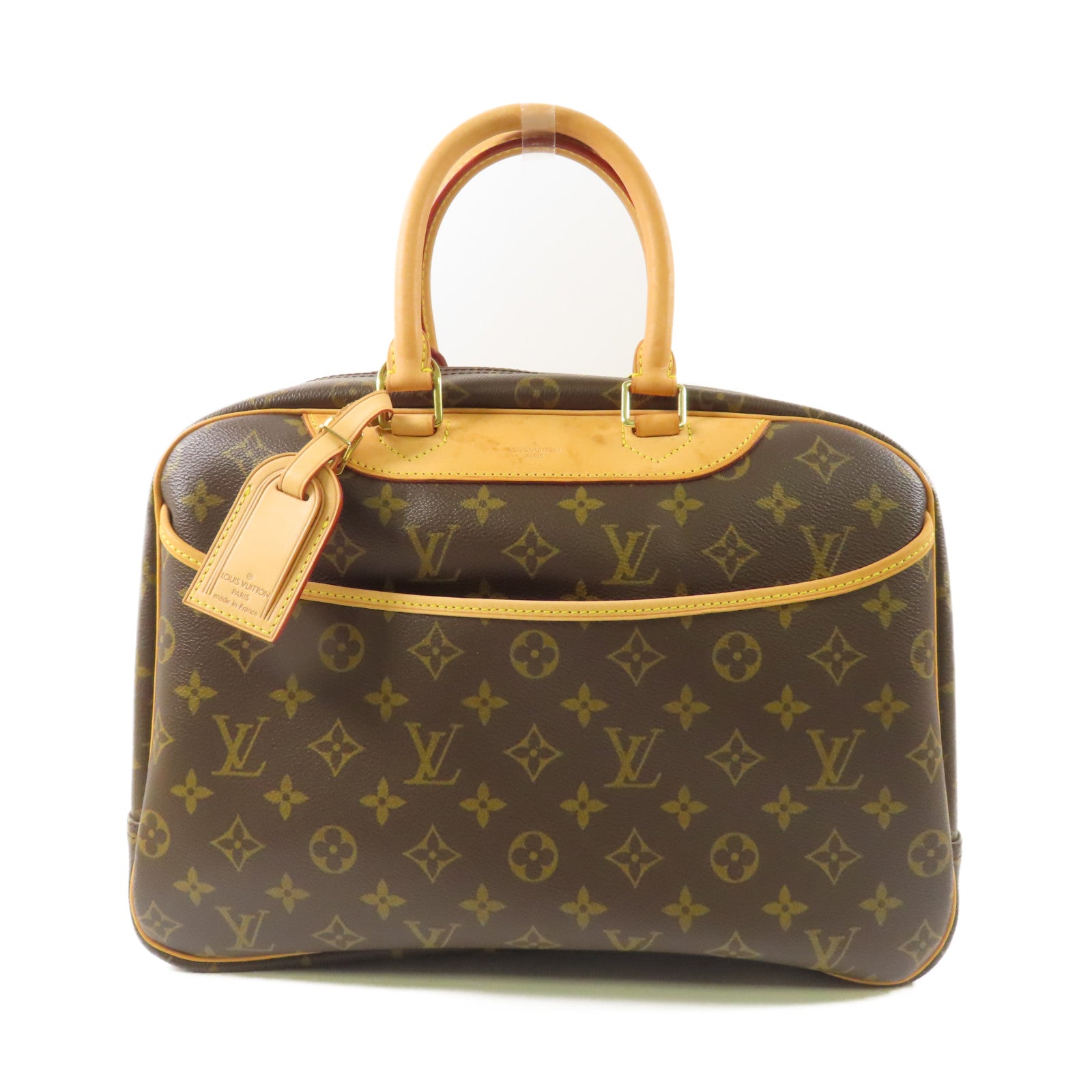 LOUIS VUITTON【激減優惠】 Monogram Deauville金扣手挽袋棕色