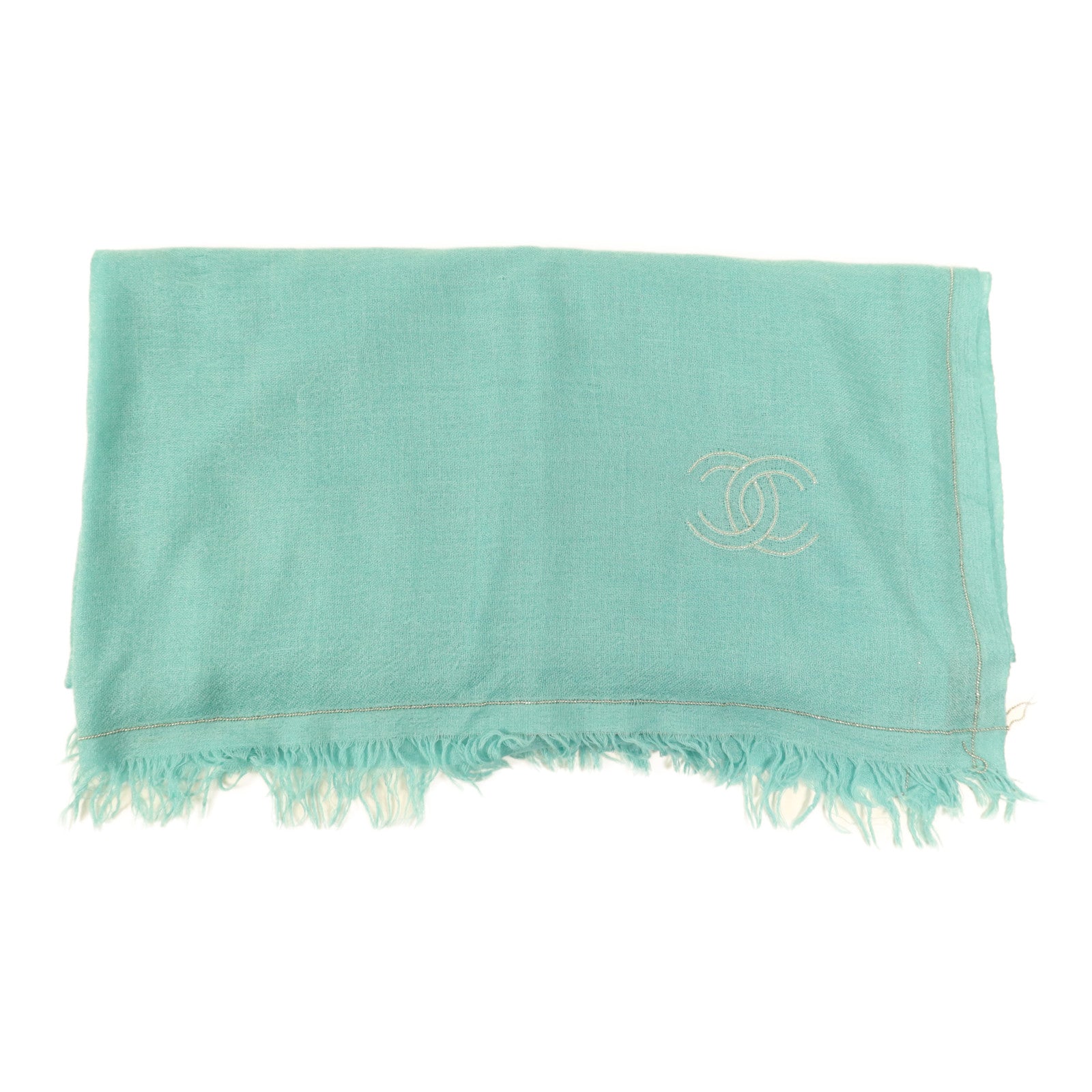 CHANEL 羊毛/絲質Muffler圍巾