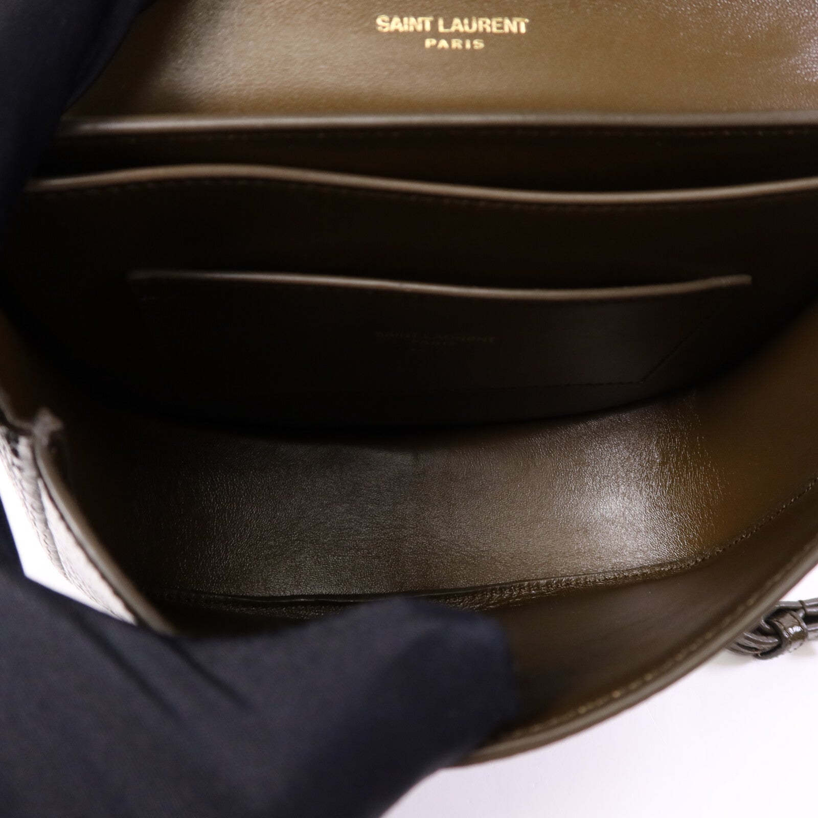 SAINT LAURENT 牛皮皮革Kaia Crossbody Bag金扣肩背袋