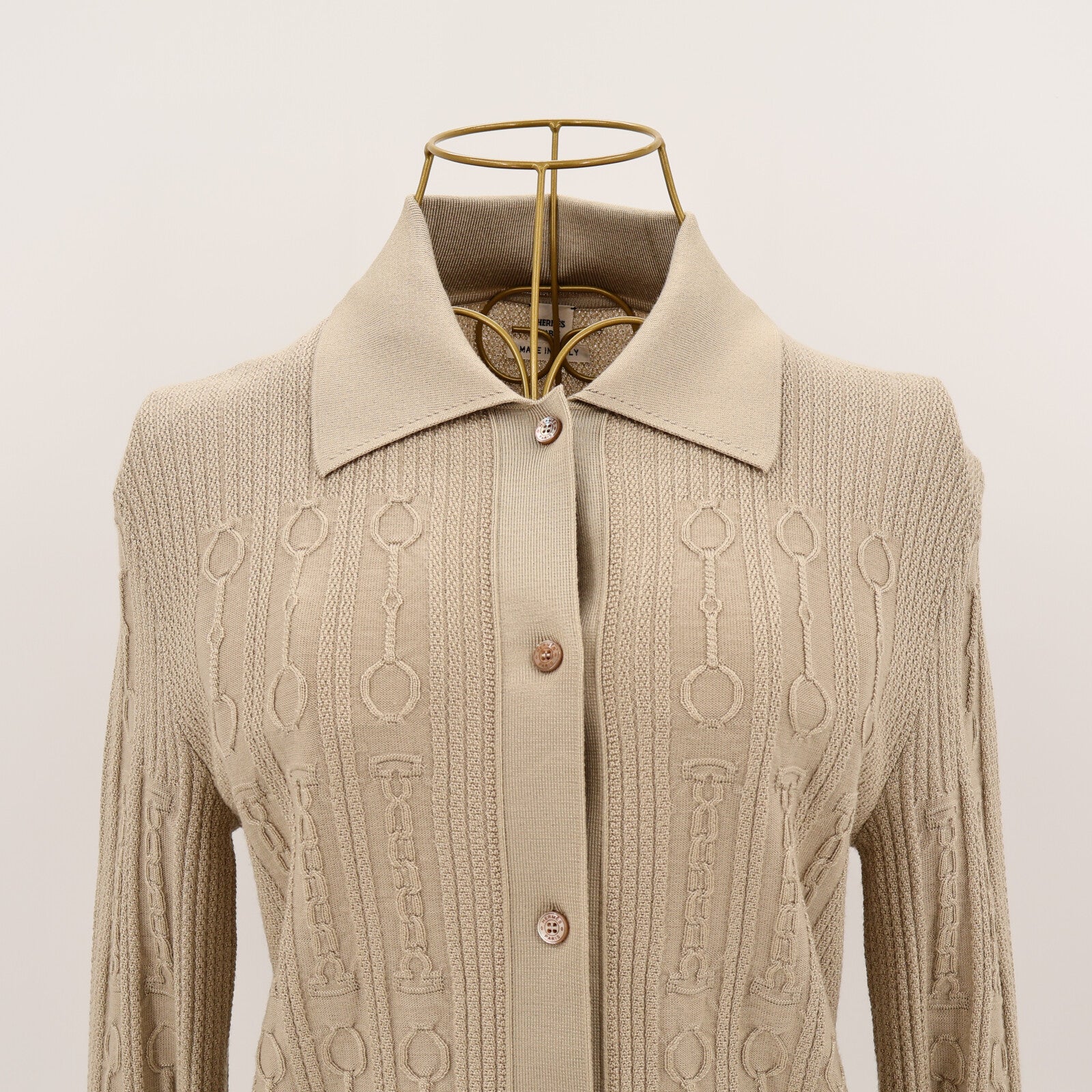 HERMES Viscose/Wool Effet Kaleidoscope Cardigan針織