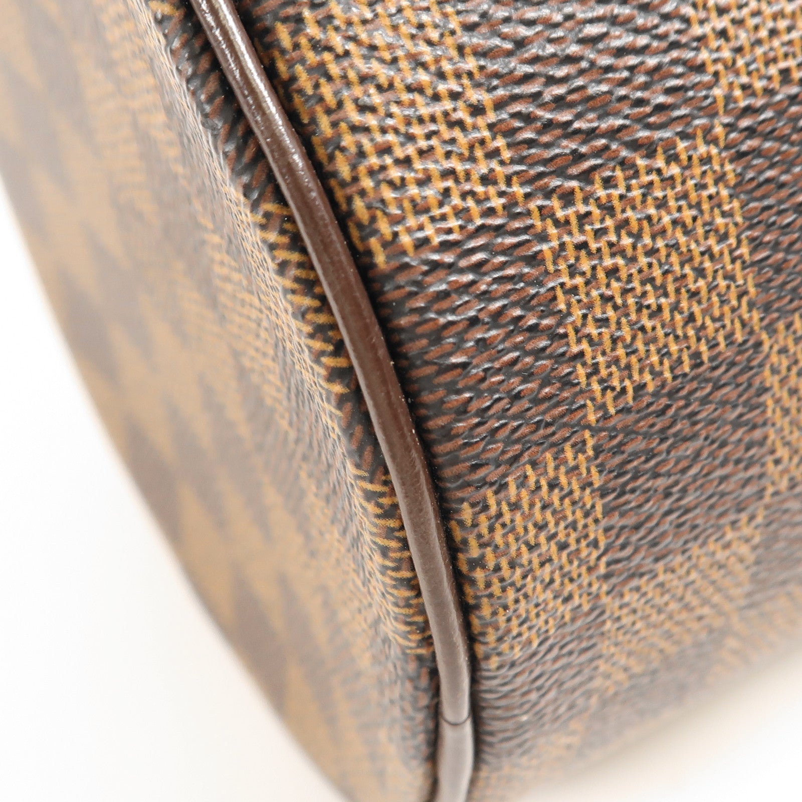 LOUIS VUITTON Damier Papillon PM金扣手挽袋