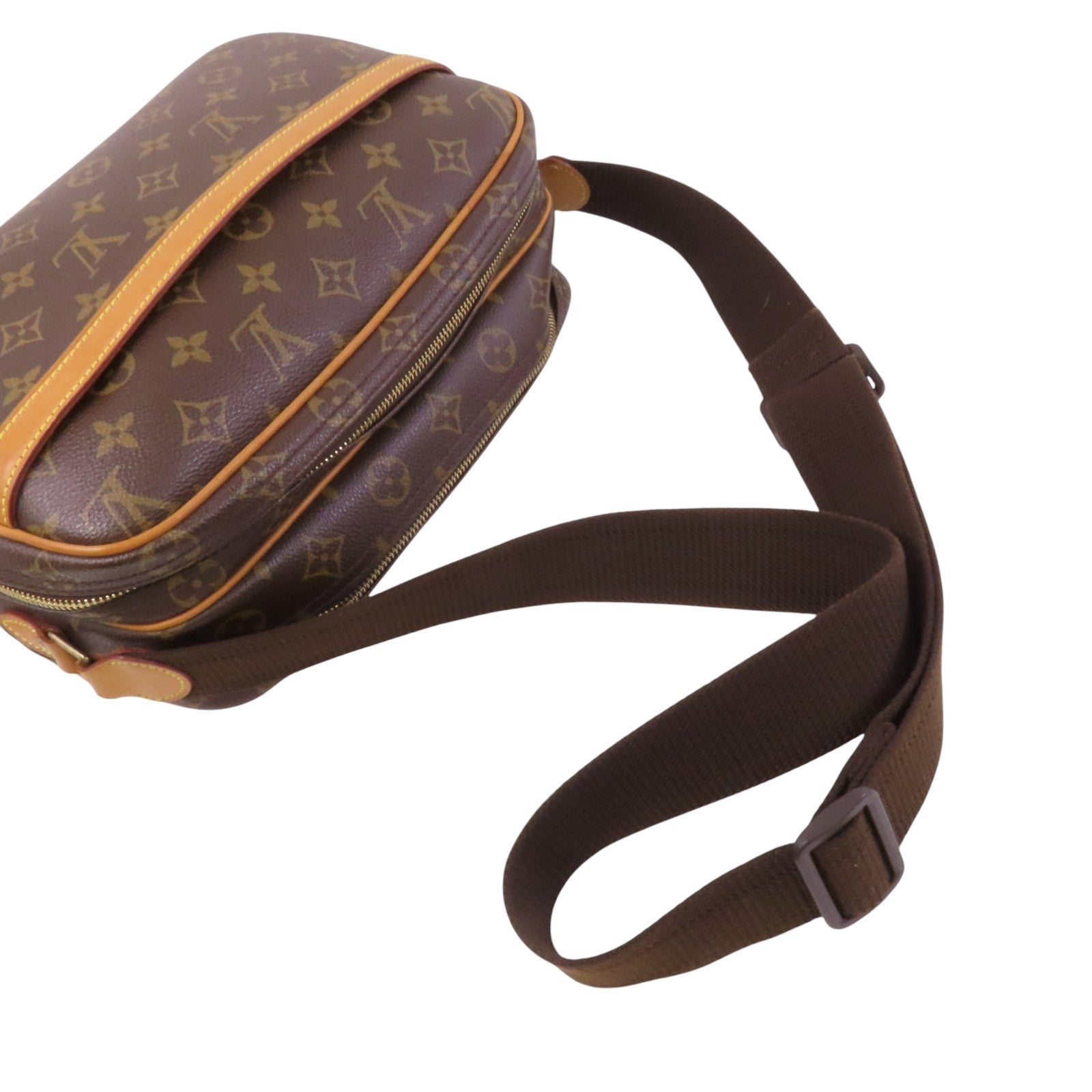 LOUIS VUITTON Monogram Reporter PM金扣肩背袋