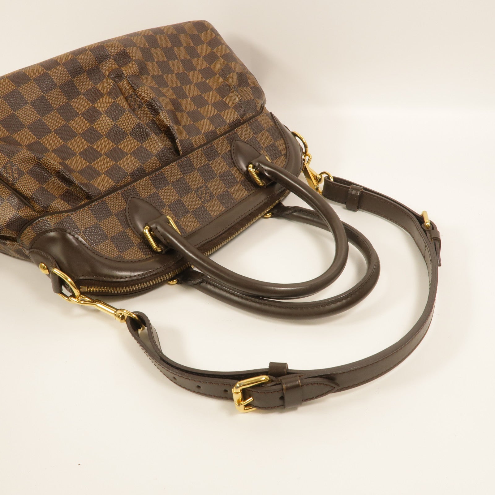 LOUIS VUITTON Damier Trevi PM手挽肩背兩用袋