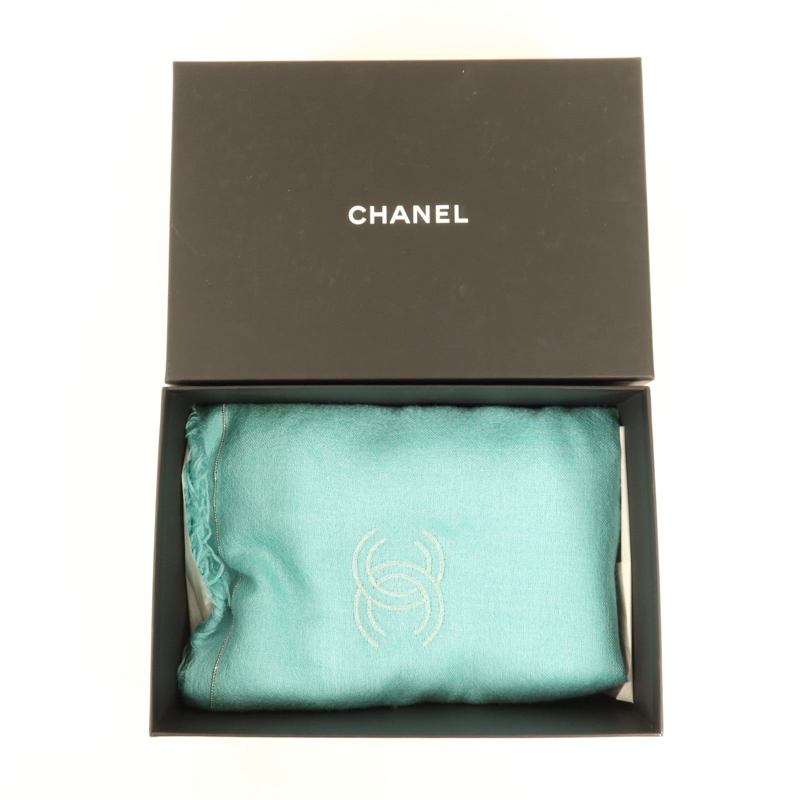 CHANEL 羊毛/絲質Muffler圍巾