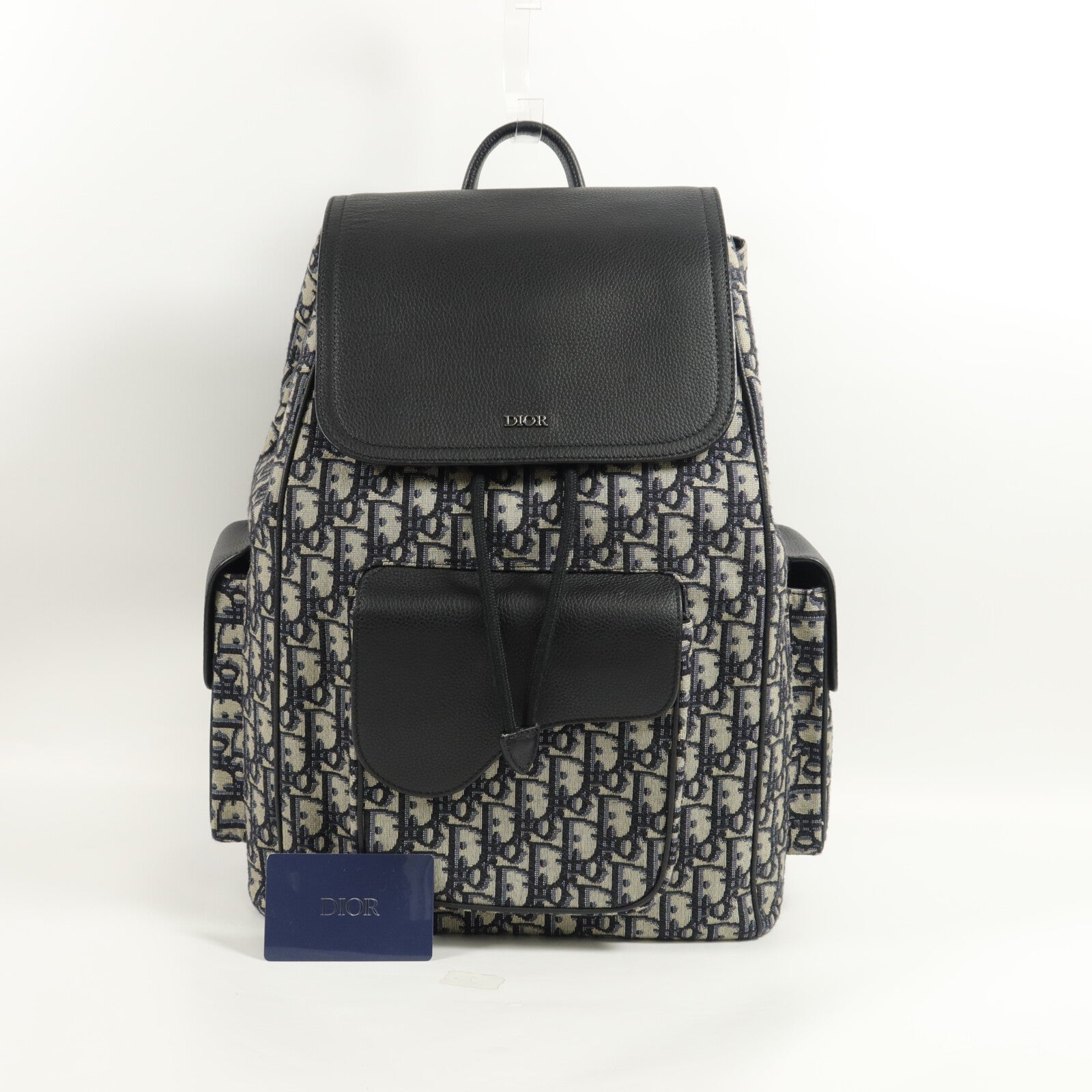 Dior 帆布/牛皮皮革Saddle Backpack背包
