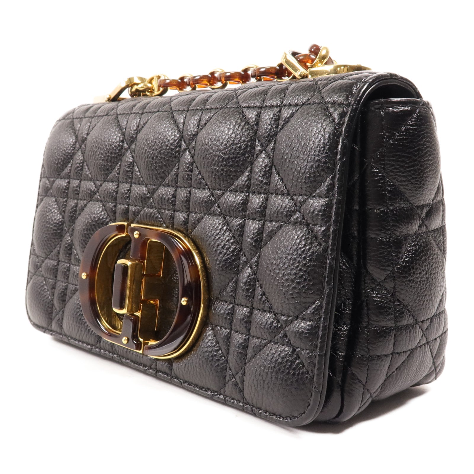 Dior 羊皮皮革Caro Small金扣肩背袋