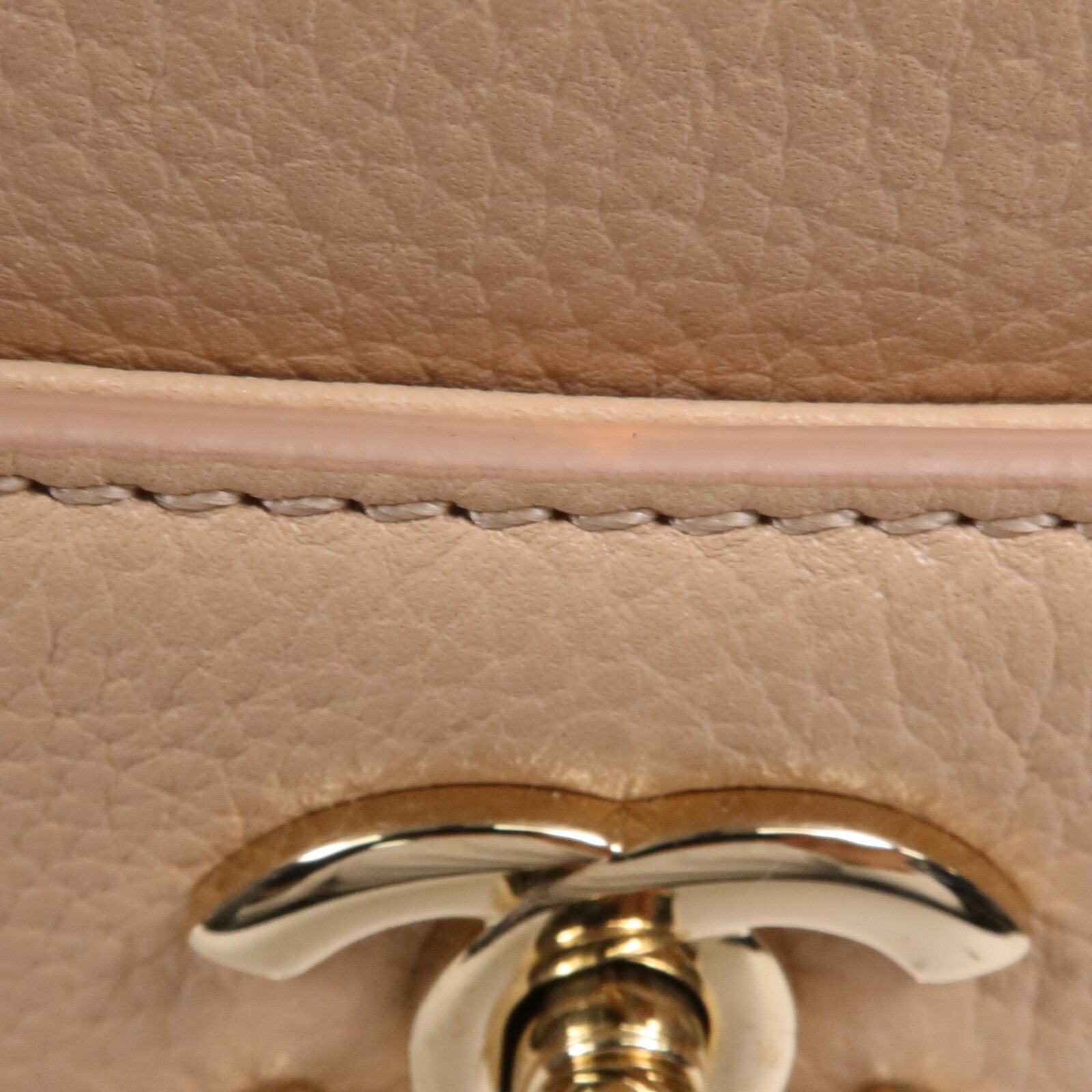 CHANEL 牛皮皮革2 Way Shoulder Bag金扣手挽肩背兩用袋