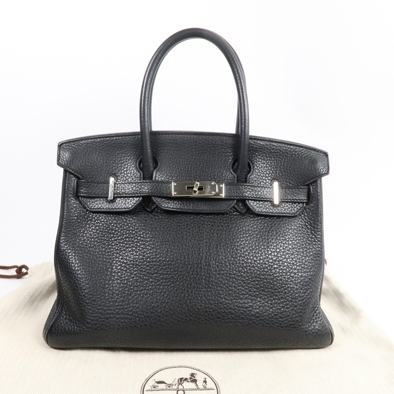 HERMES Togo皮革Birkin 30手挽袋Noir