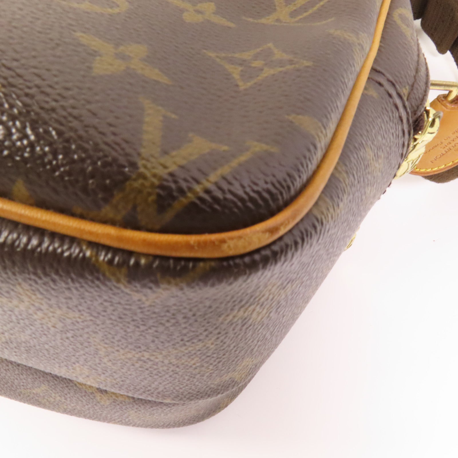 LOUIS VUITTON 【激減優惠】Monogram Reporter PM金扣肩背袋棕色