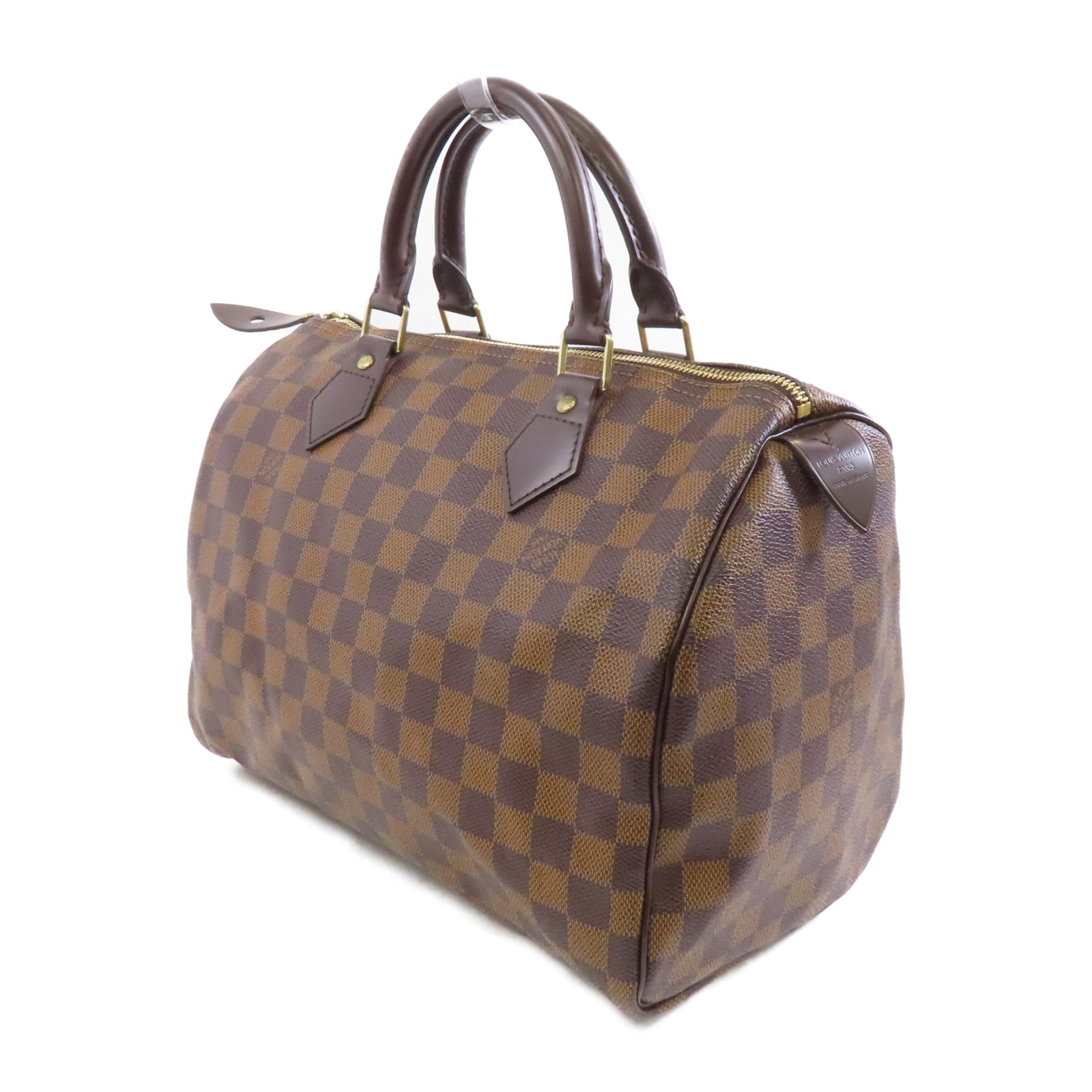 LOUIS VUITTON Damier Speedy 30金扣手挽袋啡色