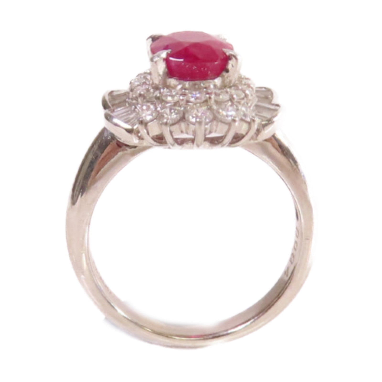 JEWELRY 【激減優惠】PT900鉑金/2.13ct紅寶石/0.84ct鑽石Ruby Ring戒指US#5.5