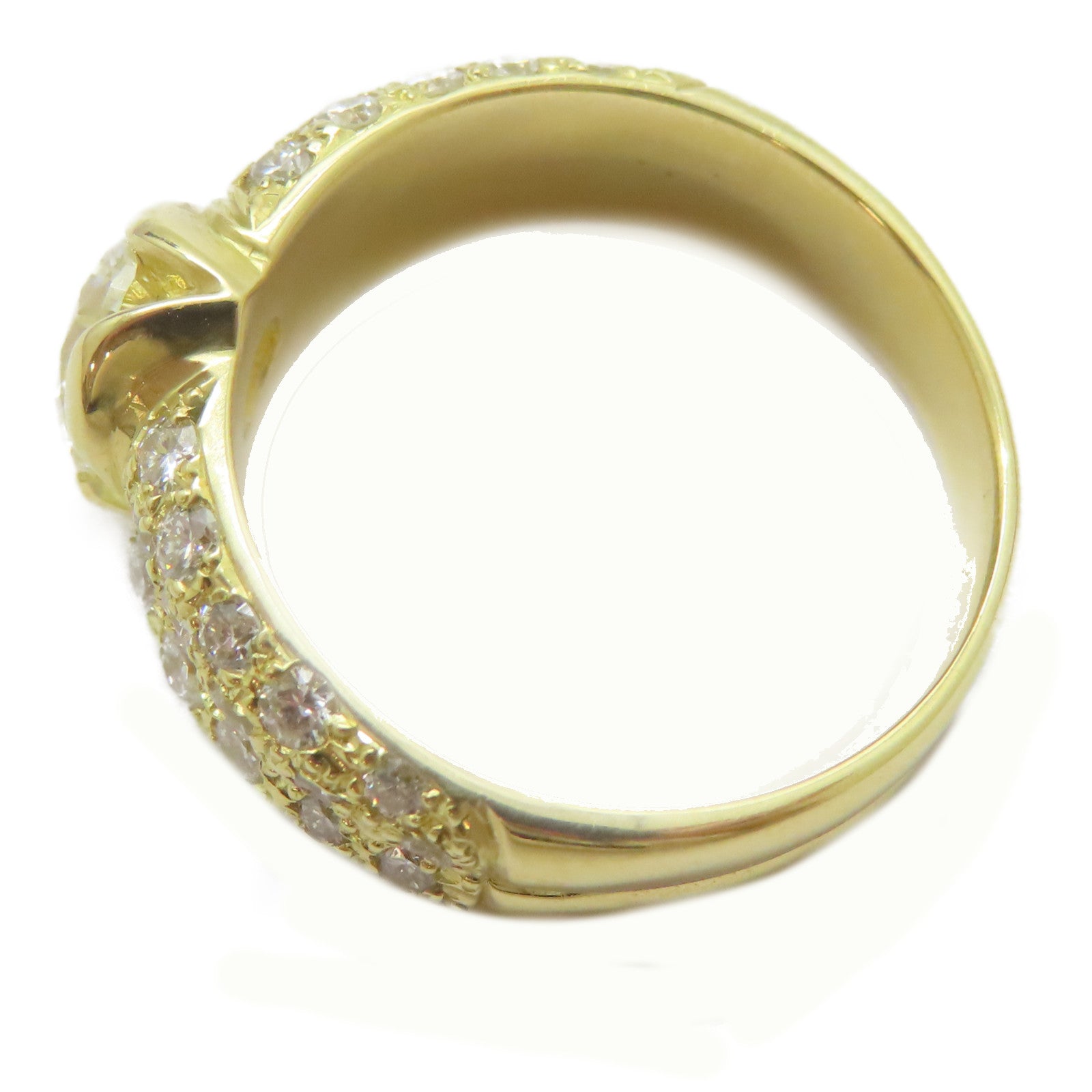 JEWELRY 18K黃金/1.069ct鑽石/1.01ct鑽石Diamond Ring戒指US#7