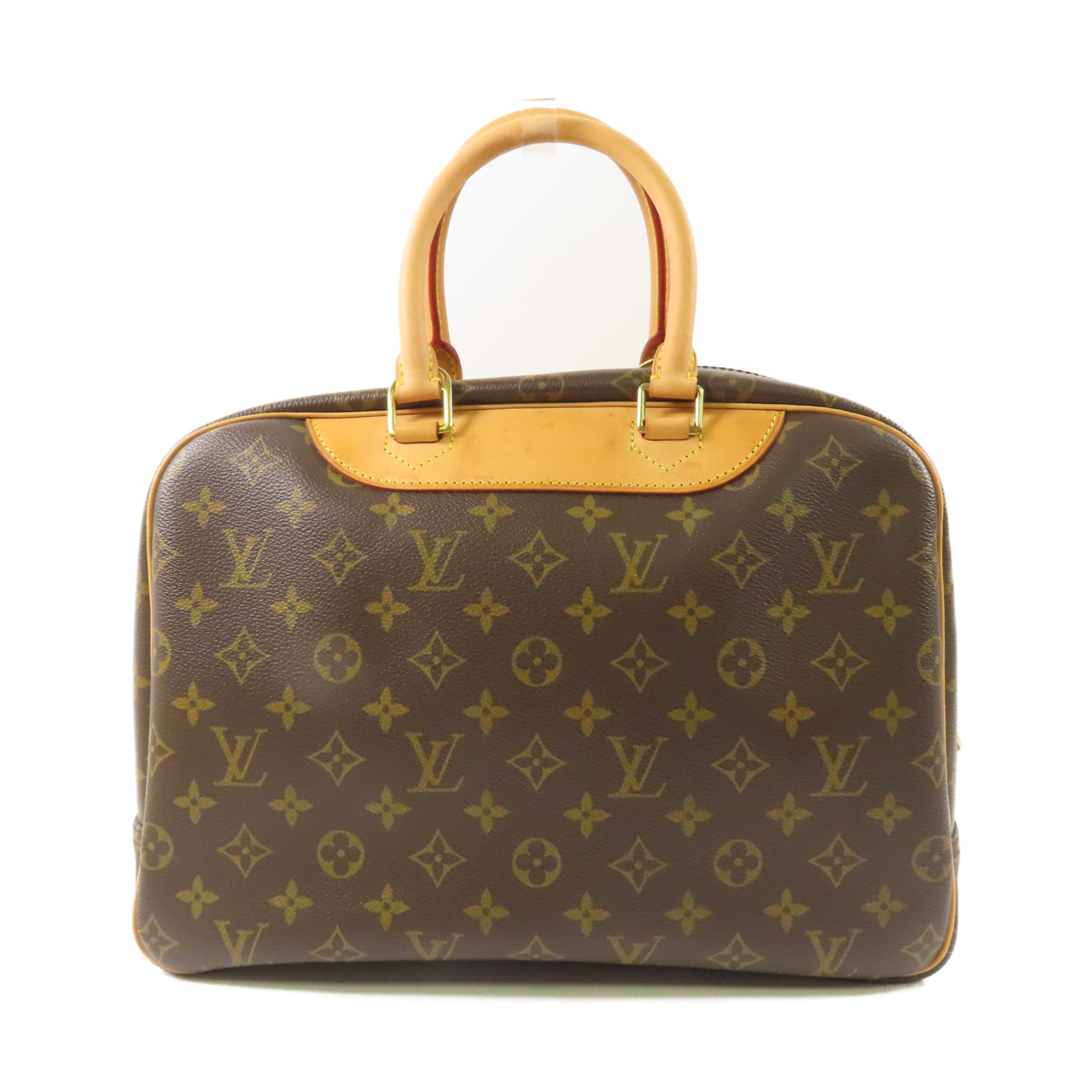 LOUIS VUITTON【激減優惠】 Monogram Deauville金扣手挽袋棕色