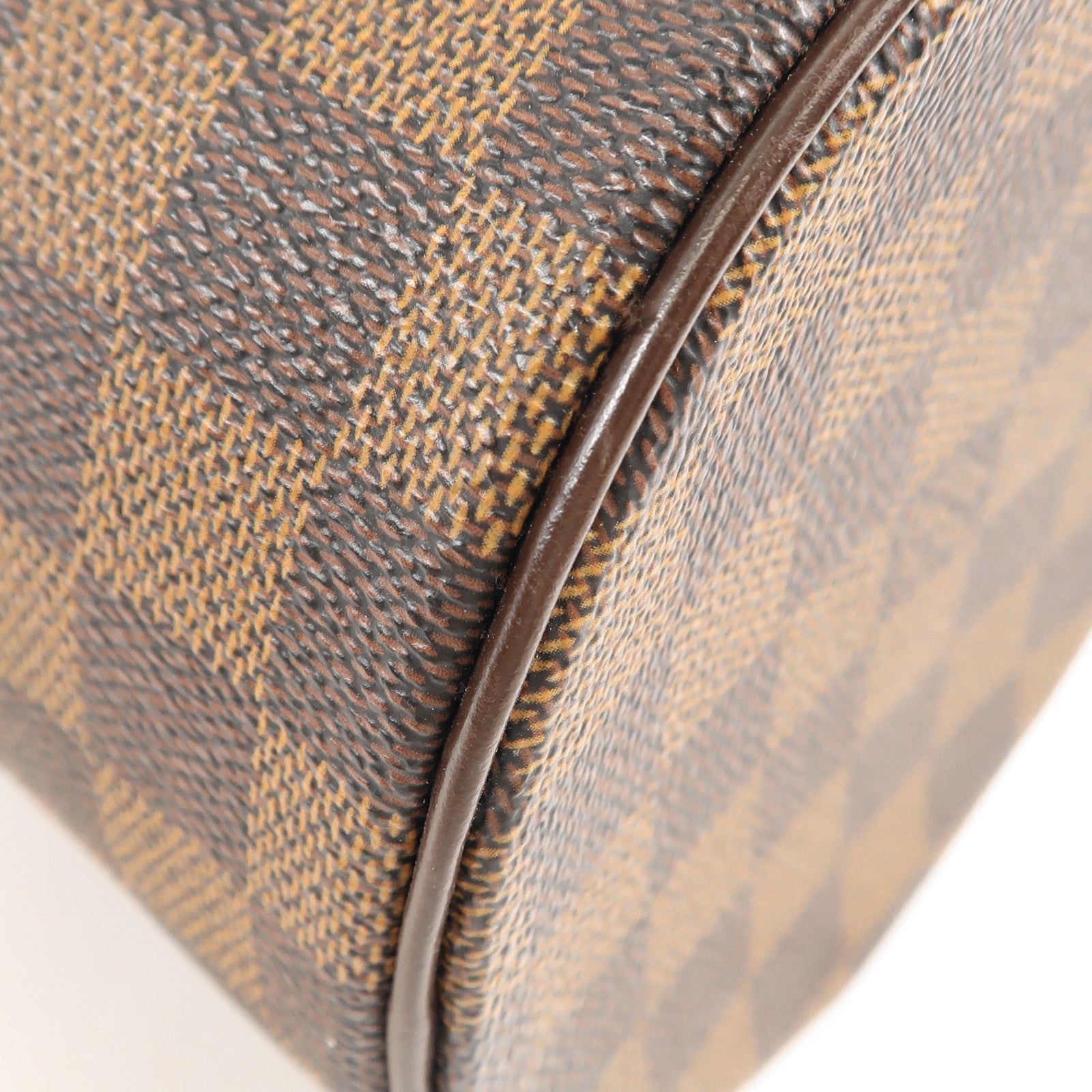 LOUIS VUITTON Damier Papillon PM金扣手挽袋
