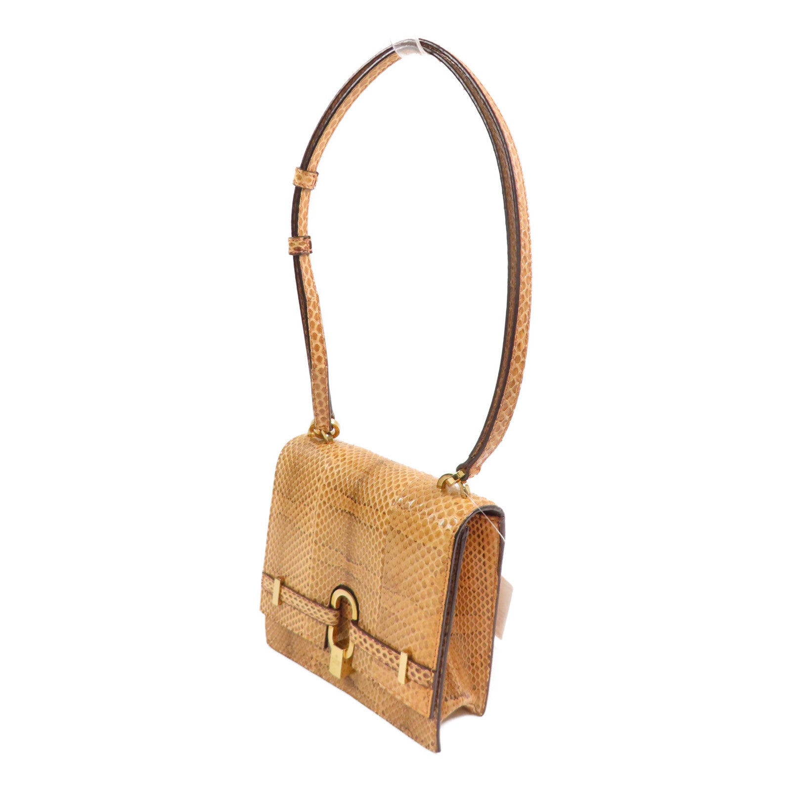 GUCCI 【激減優惠】蛇皮皮革Hand Bag金扣手挽袋