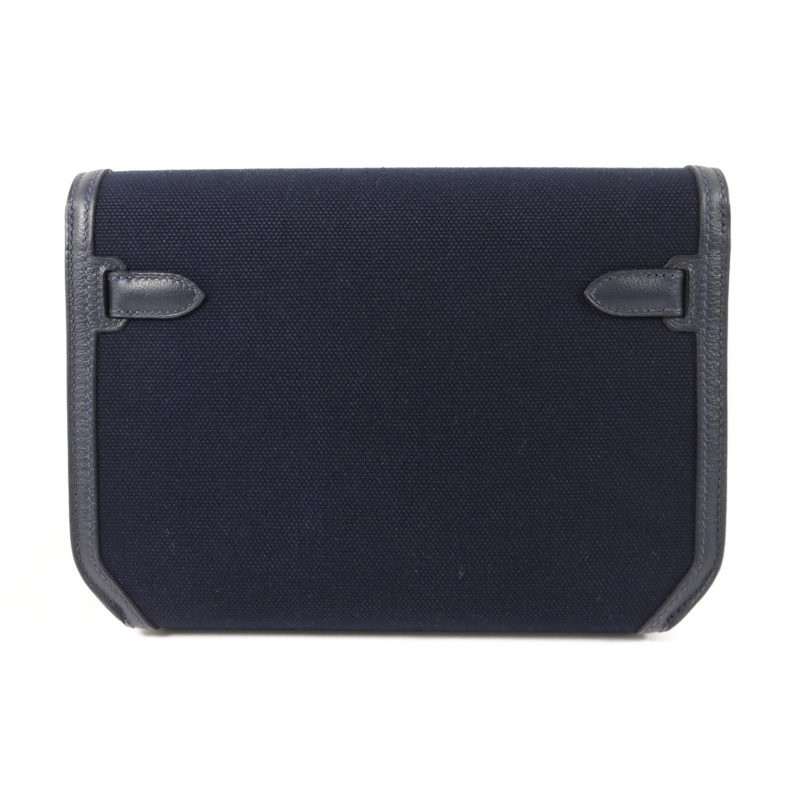 HERMES Woolycot/Togo皮革Kelly Depeches 25手拿包Navy