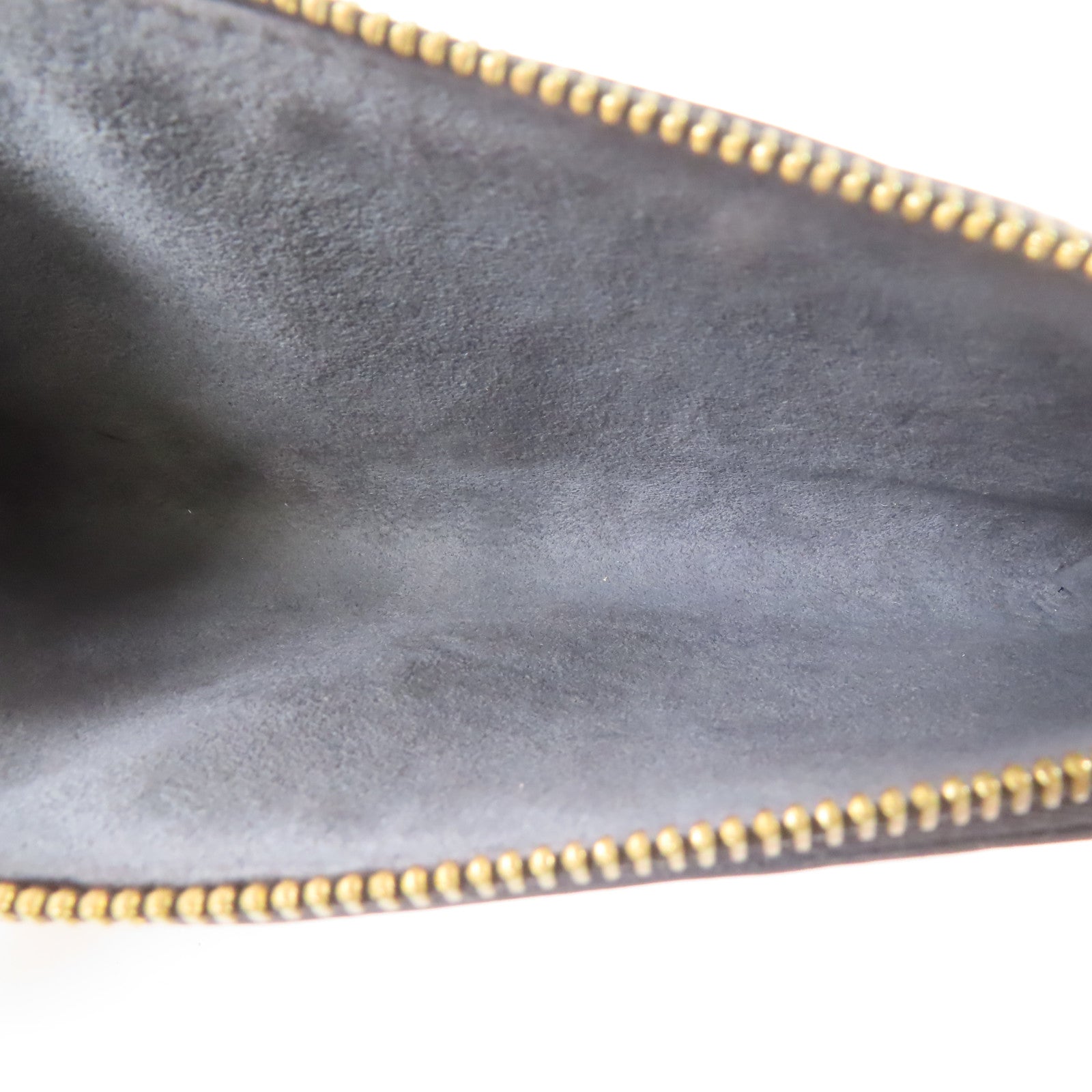 LOUIS VUITTON Epi Pochette Accessories Pouch金扣手挽袋黑色