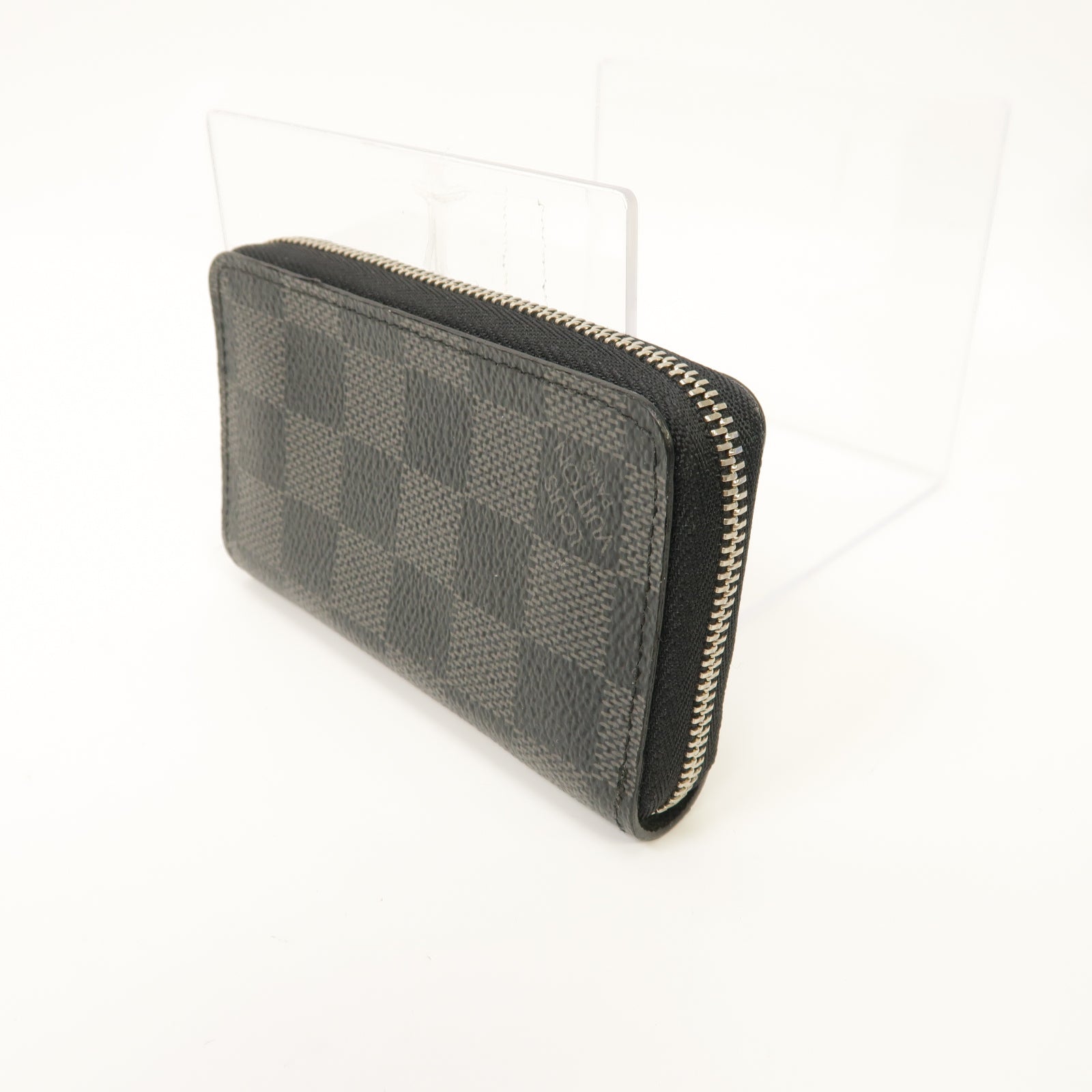 LOUIS VUITTON 【清倉大減價】Damier Graphite Card Case银扣卡片套黑色