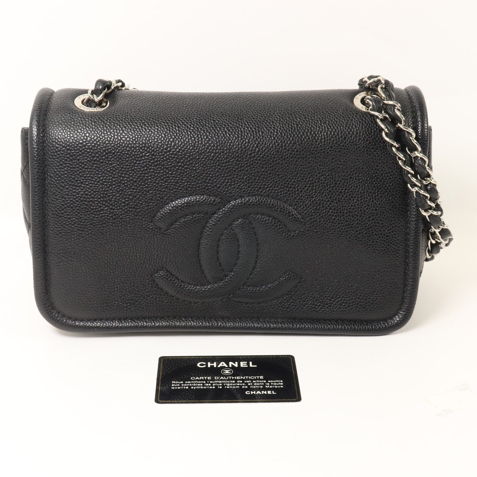 CHANEL 牛皮皮革Chain Shoulder鏈帶肩背袋