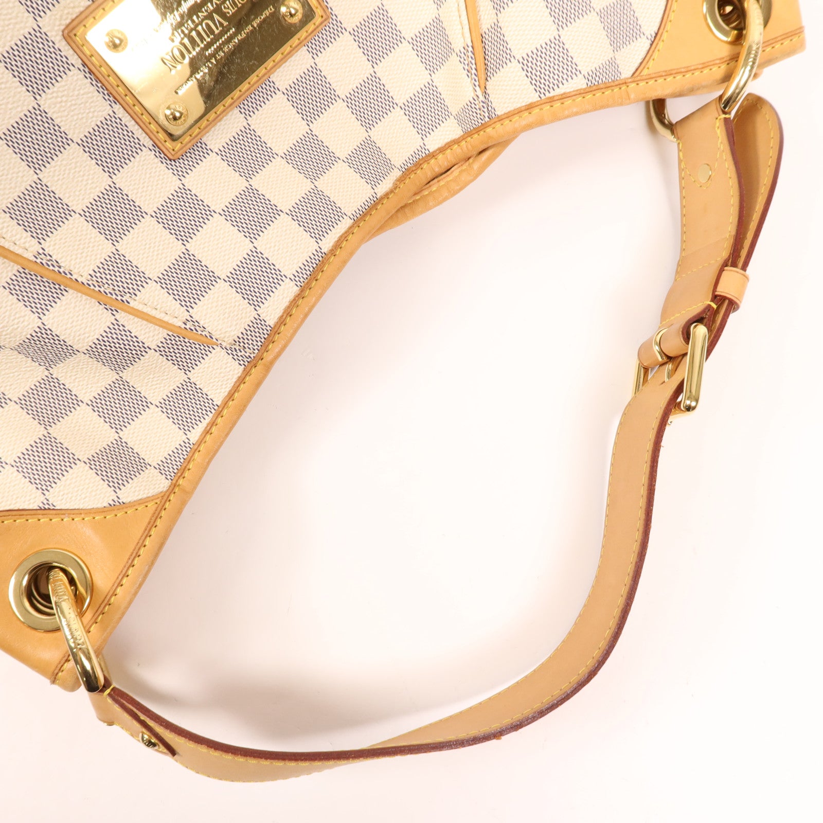 LOUIS VUITTON Damier Azur Galliera GM金扣肩背袋